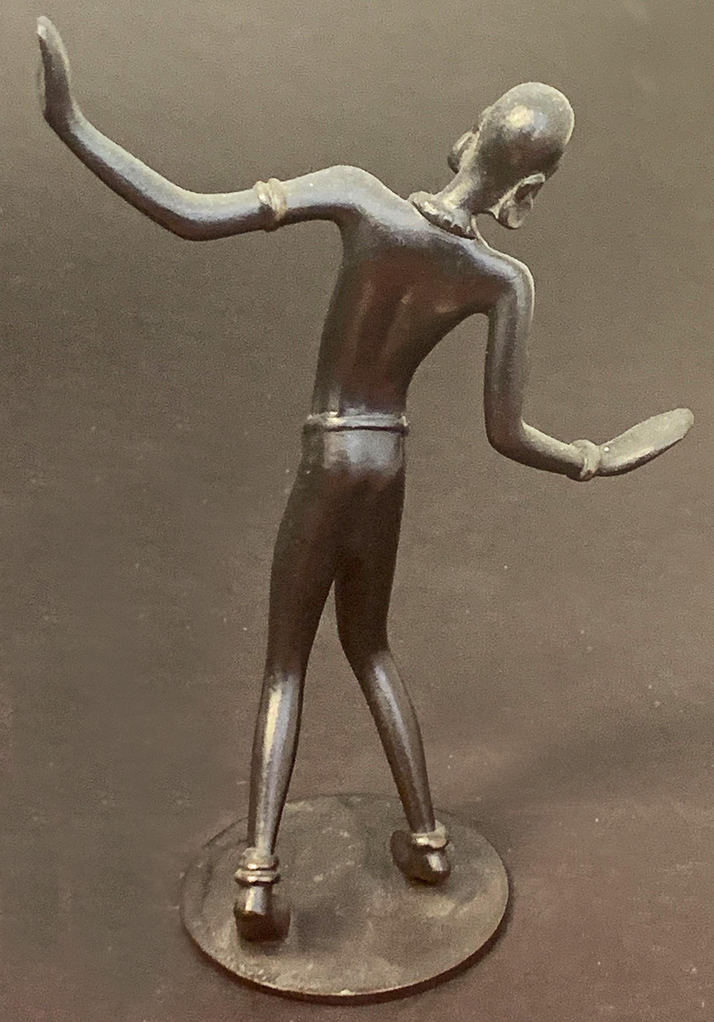 Art déco « Dancing African », rare sculpture Art Déco de Hagenauer Contemporary en vente