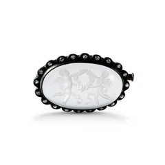 Dancing Angel Cherubs Silver and Gold Diamond Brooch Pin Estate Fine Jewelry