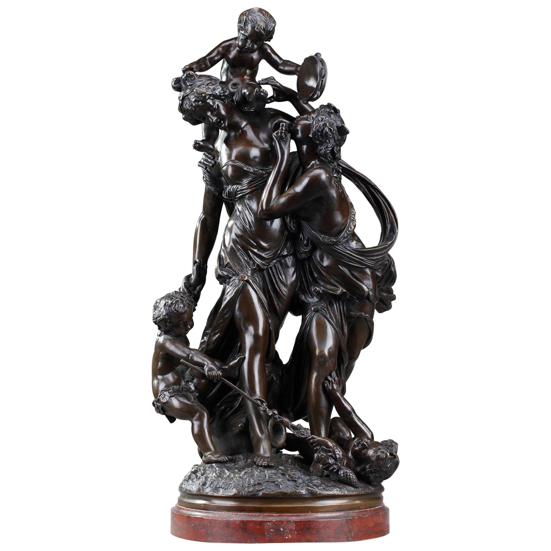 Dancing Bacchantes and Putti after Clodion For Sale