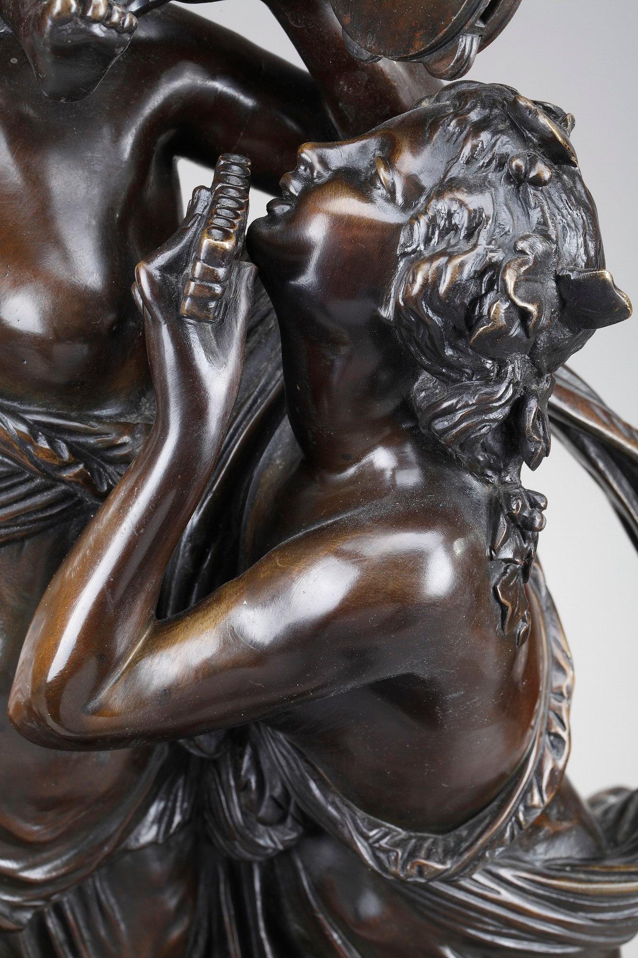 Dancing Bacchantes and Putti Bronze Sculpture after Clodion For Sale 3