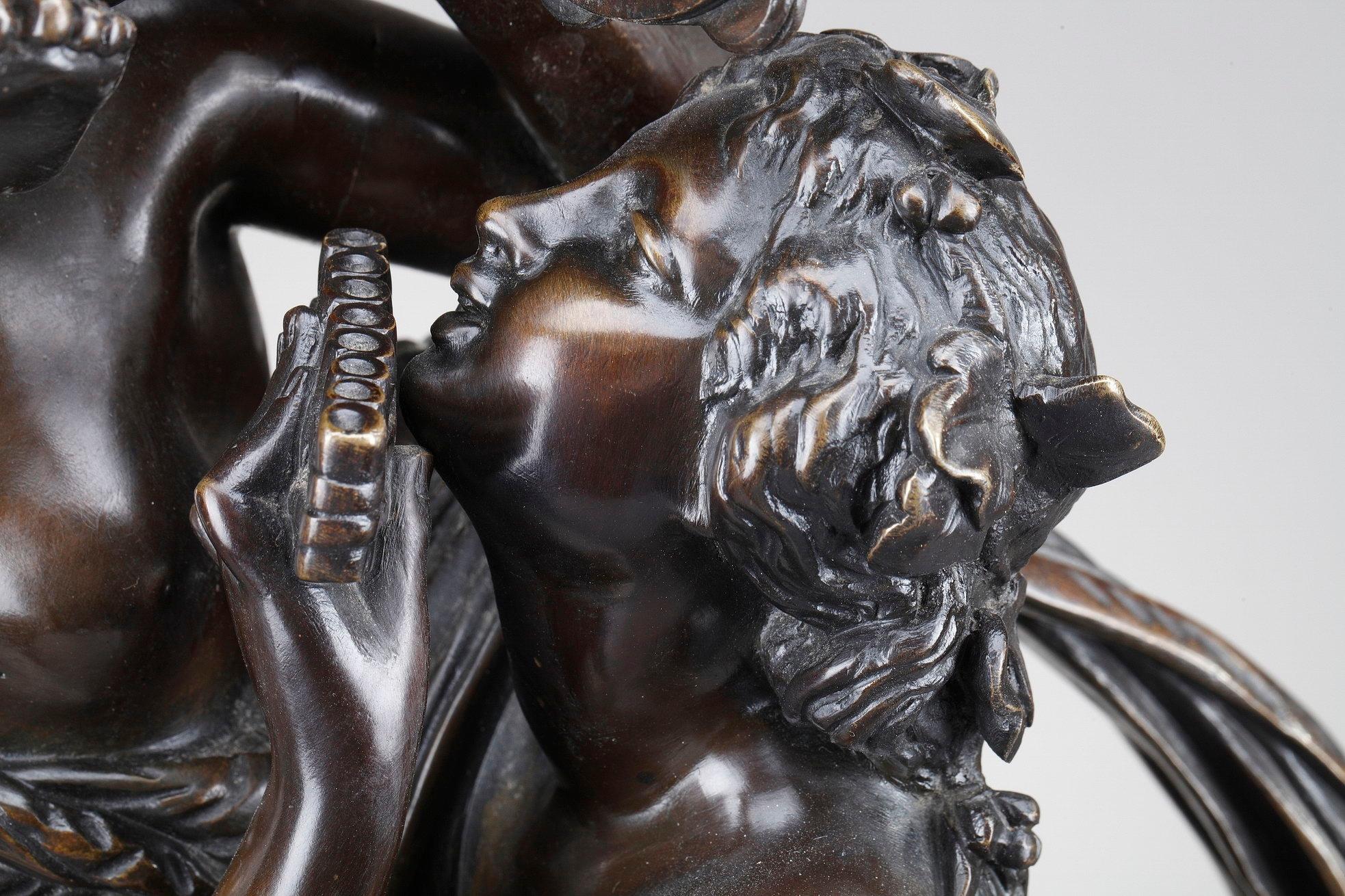 Dancing Bacchantes and Putti Bronze Sculpture after Clodion For Sale 4