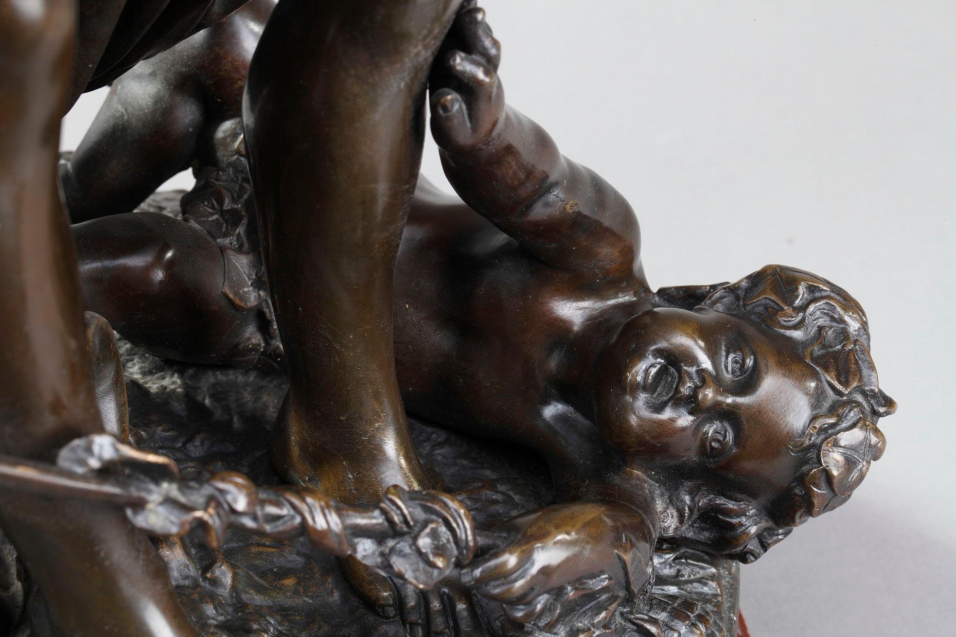 Dancing Bacchantes and Putti Bronze Sculpture after Clodion For Sale 7