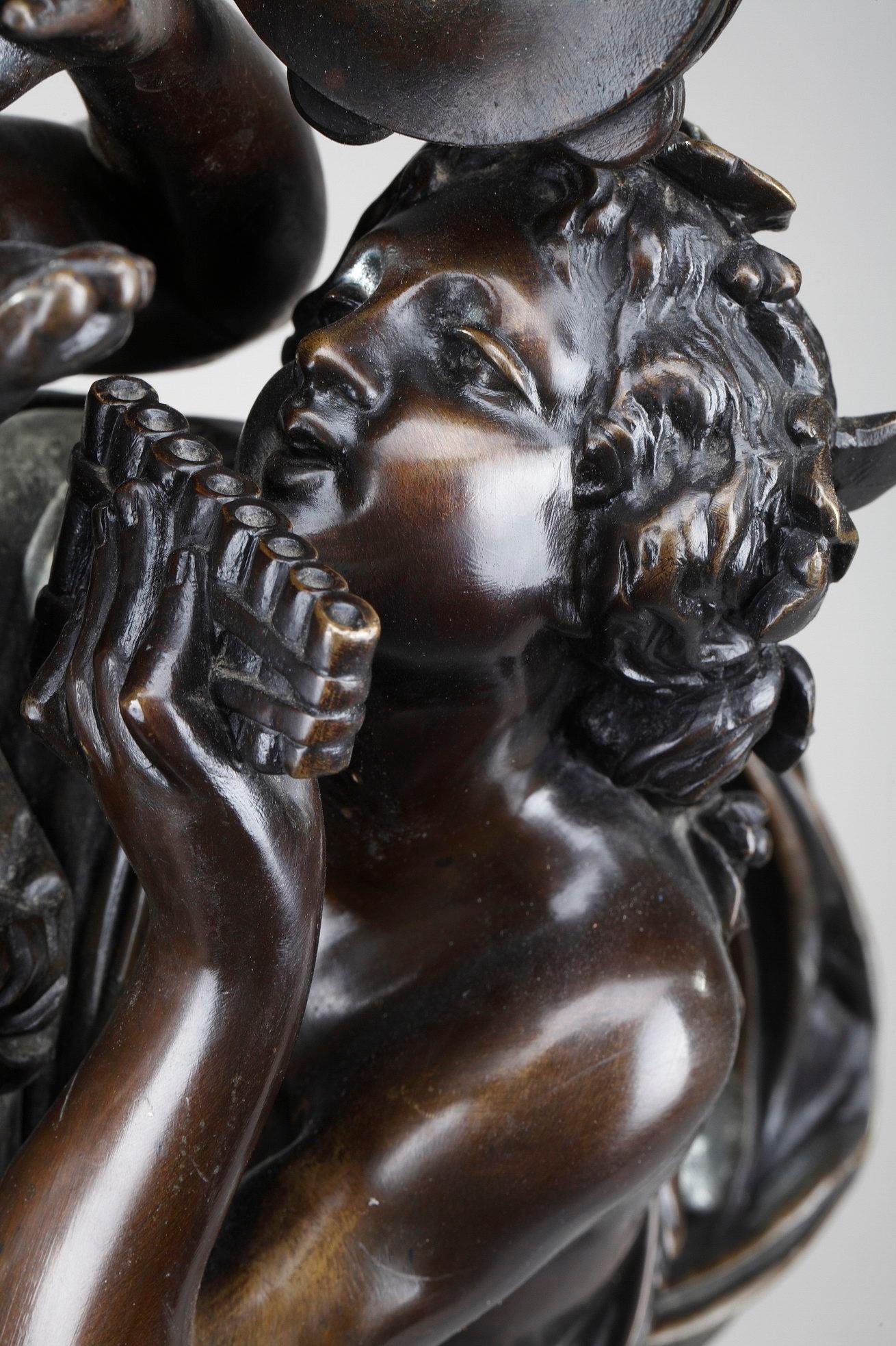 Dancing Bacchantes and Putti Bronze Sculpture after Clodion For Sale 8
