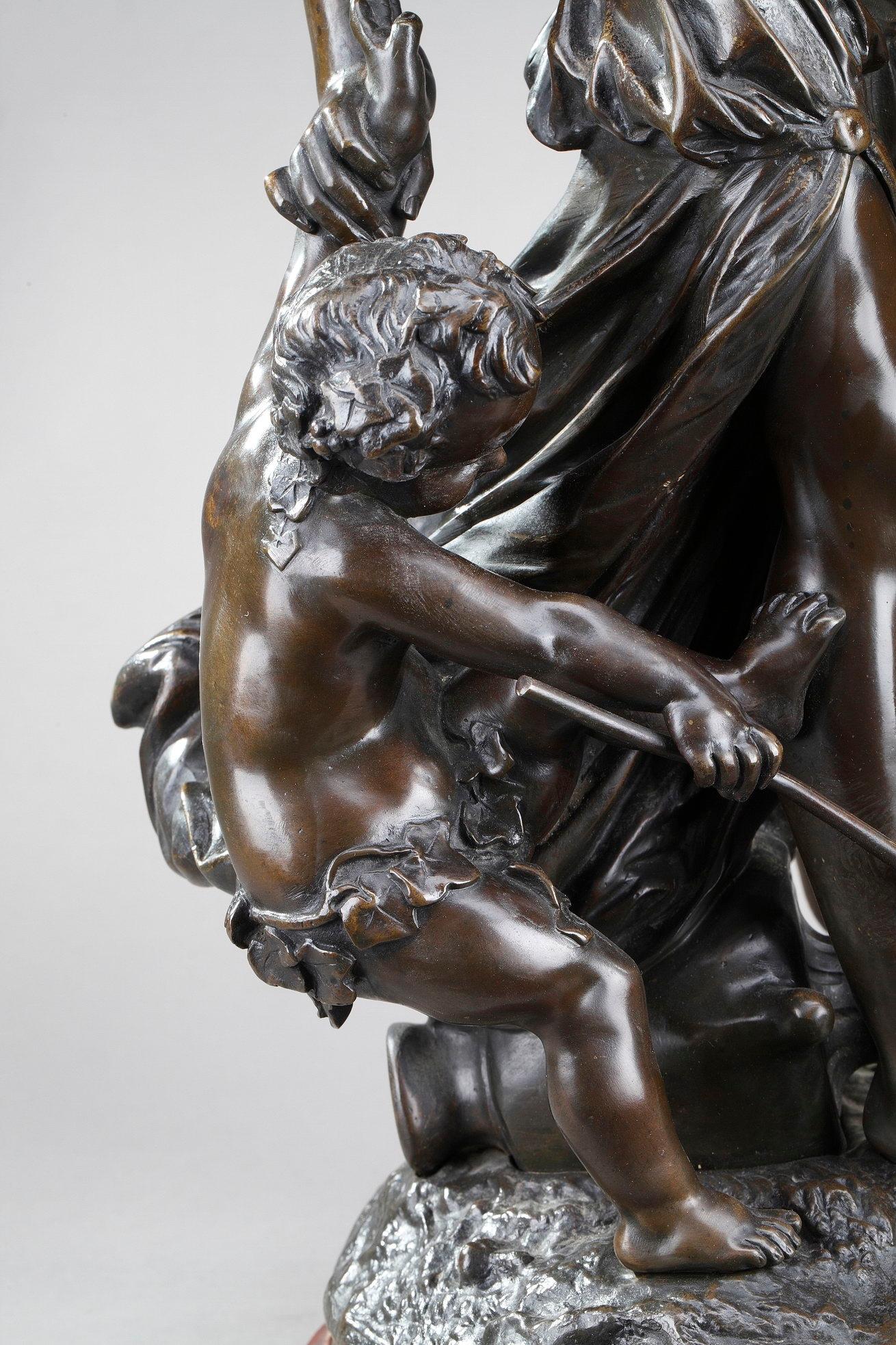 Dancing Bacchantes and Putti Bronze Sculpture after Clodion For Sale 10