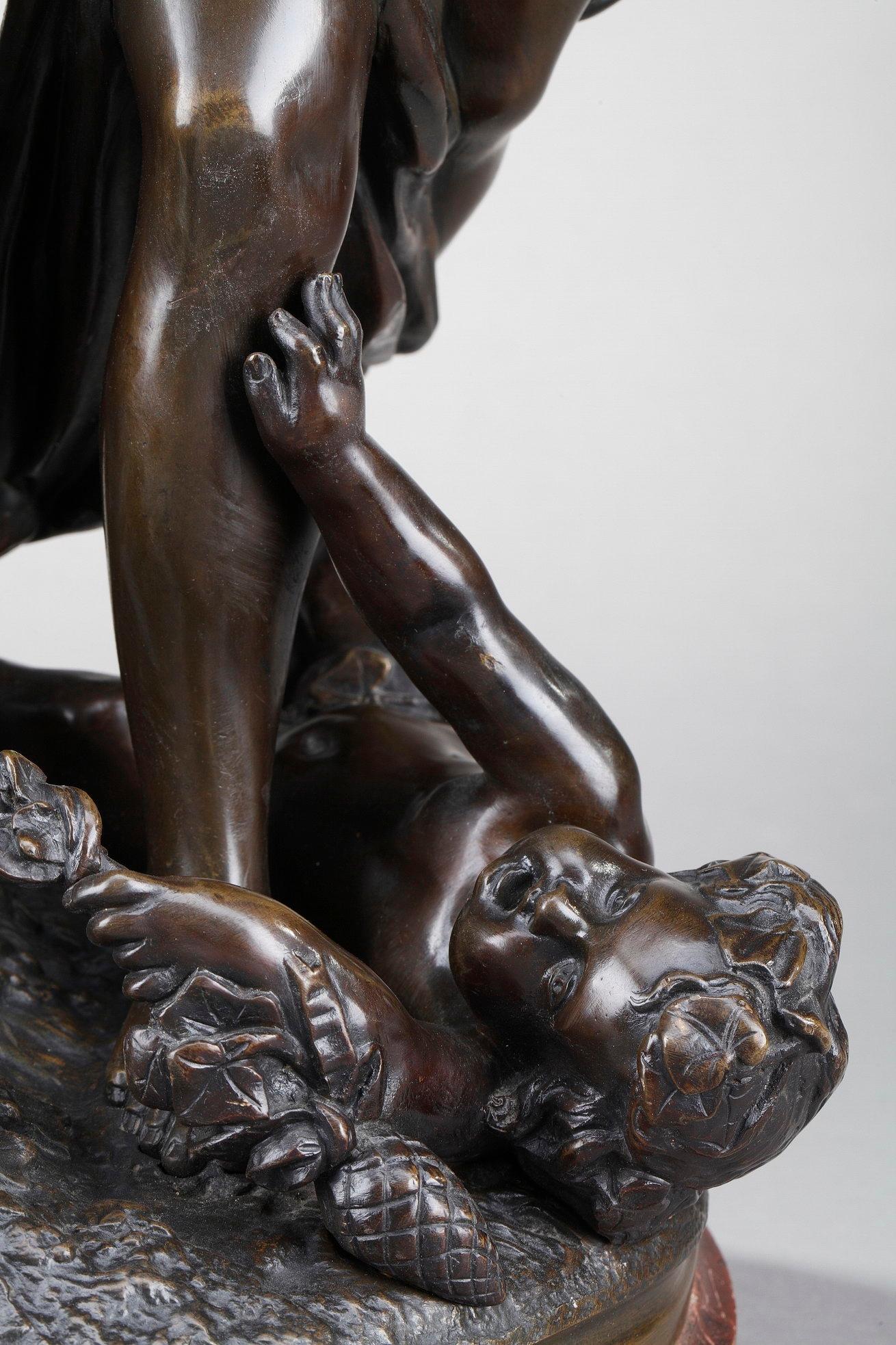 19th Century Dancing Bacchantes and Putti Bronze Sculpture after Clodion For Sale