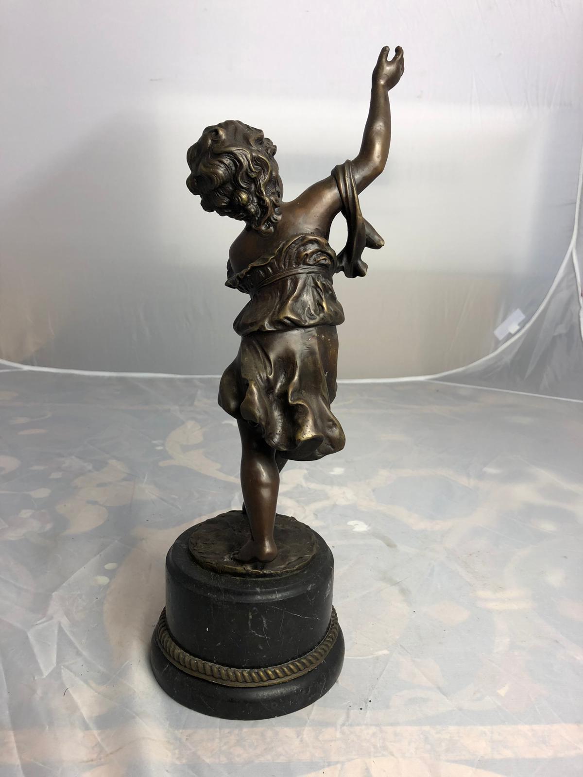 European Dancing Child Bronze, 20th Century For Sale