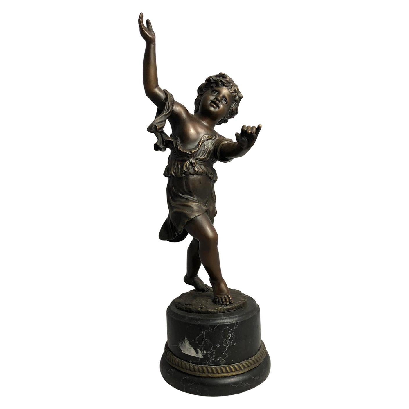 Dancing Child Bronze, 20th Century For Sale
