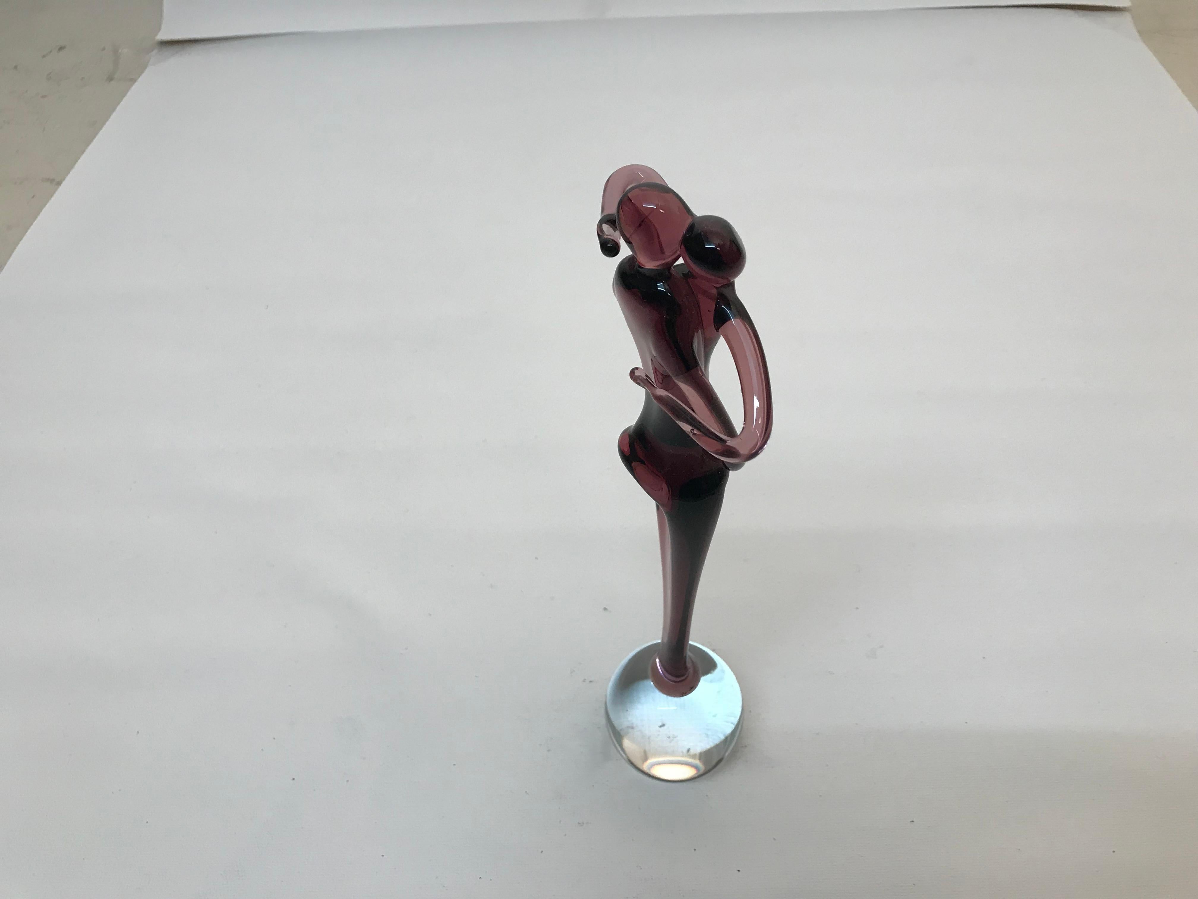 Art Deco Dancing Couple in Murano, 1930, Italian For Sale