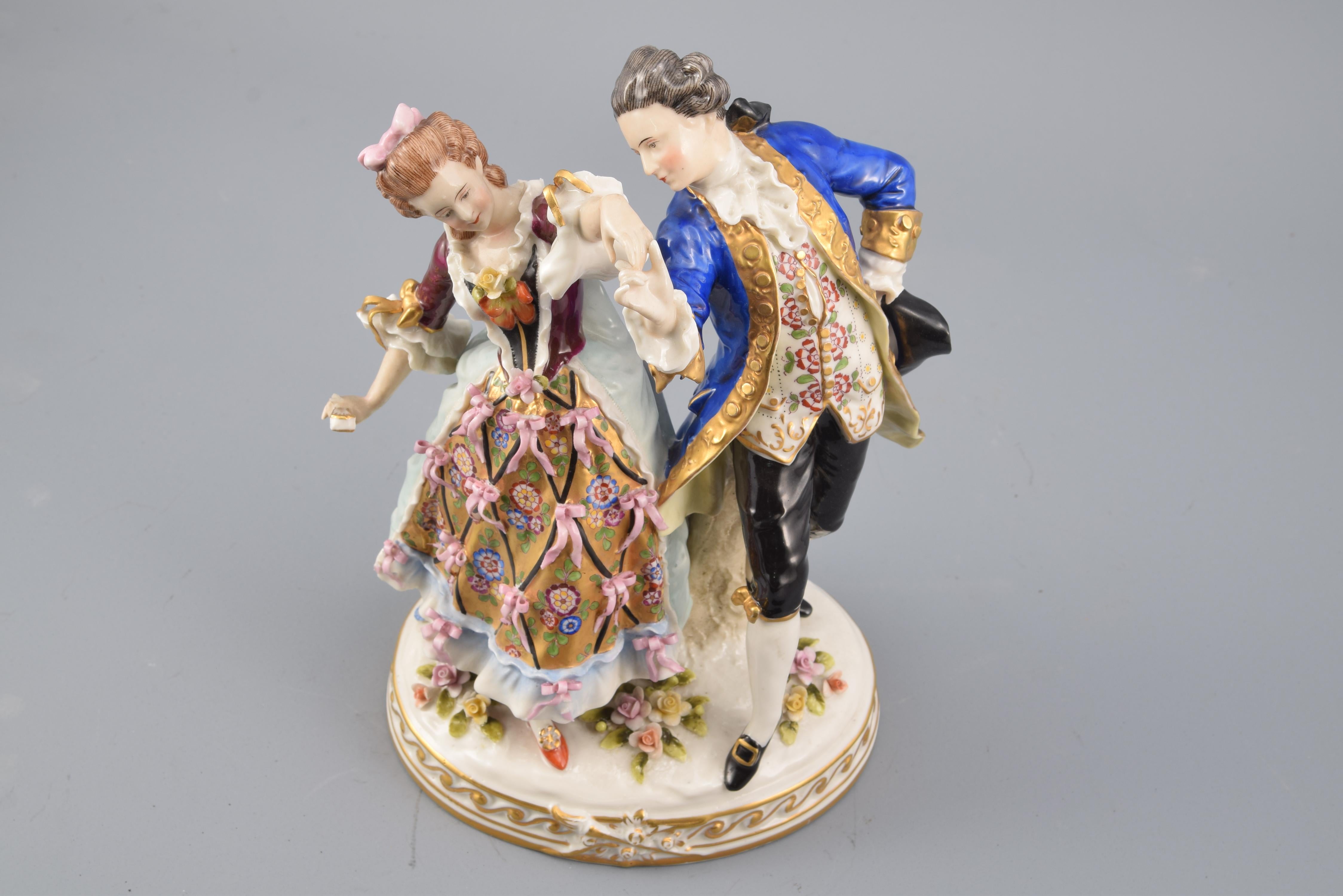 Dancing Couple, Porcelain, Höchst, Germany, 19th Century 5