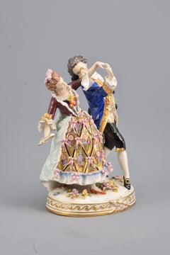 Dancing Couple, Porcelain, Höchst, Germany, 19th Century