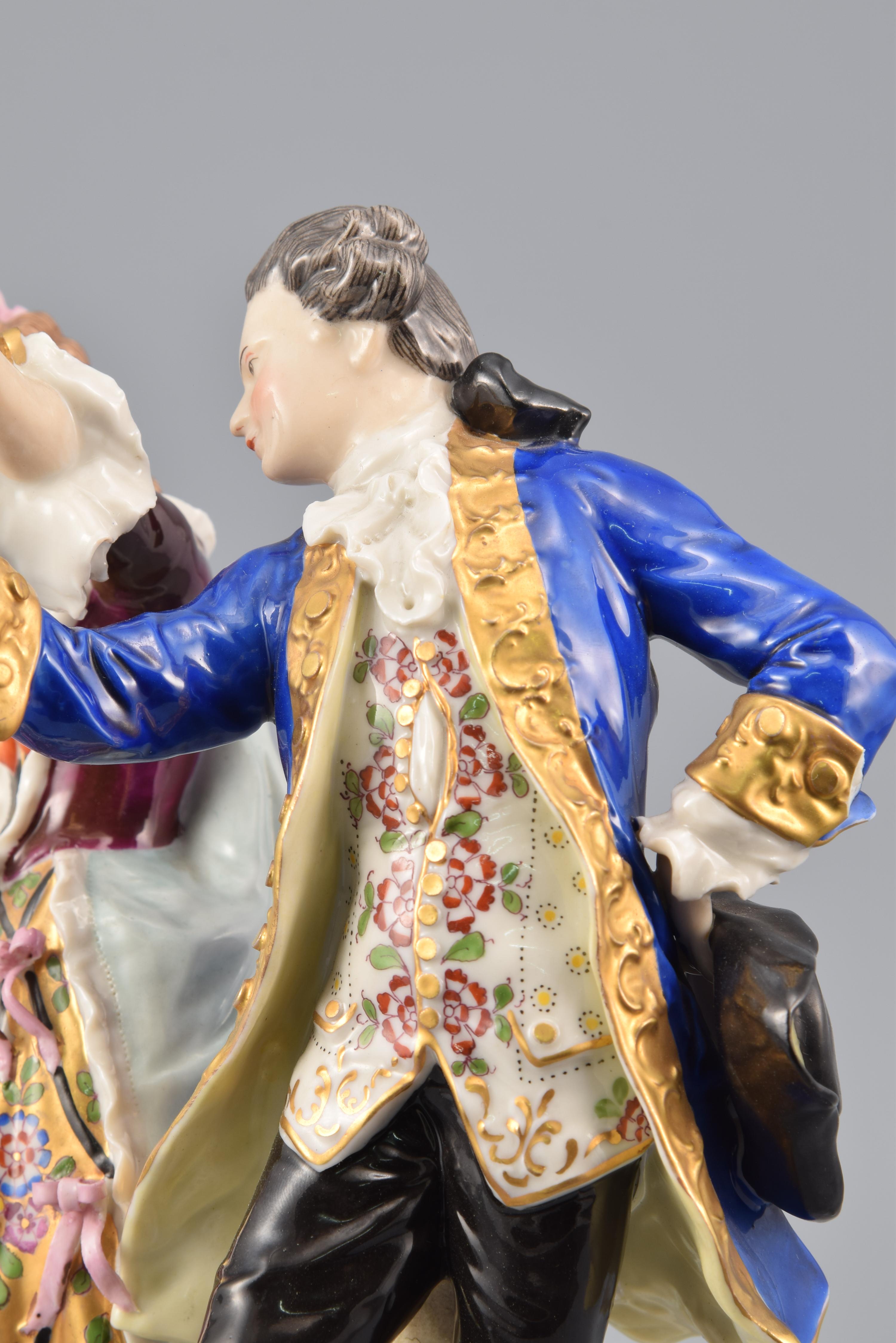 Dancing Couple, Porcelain, Höchst, Germany, 19th Century 1