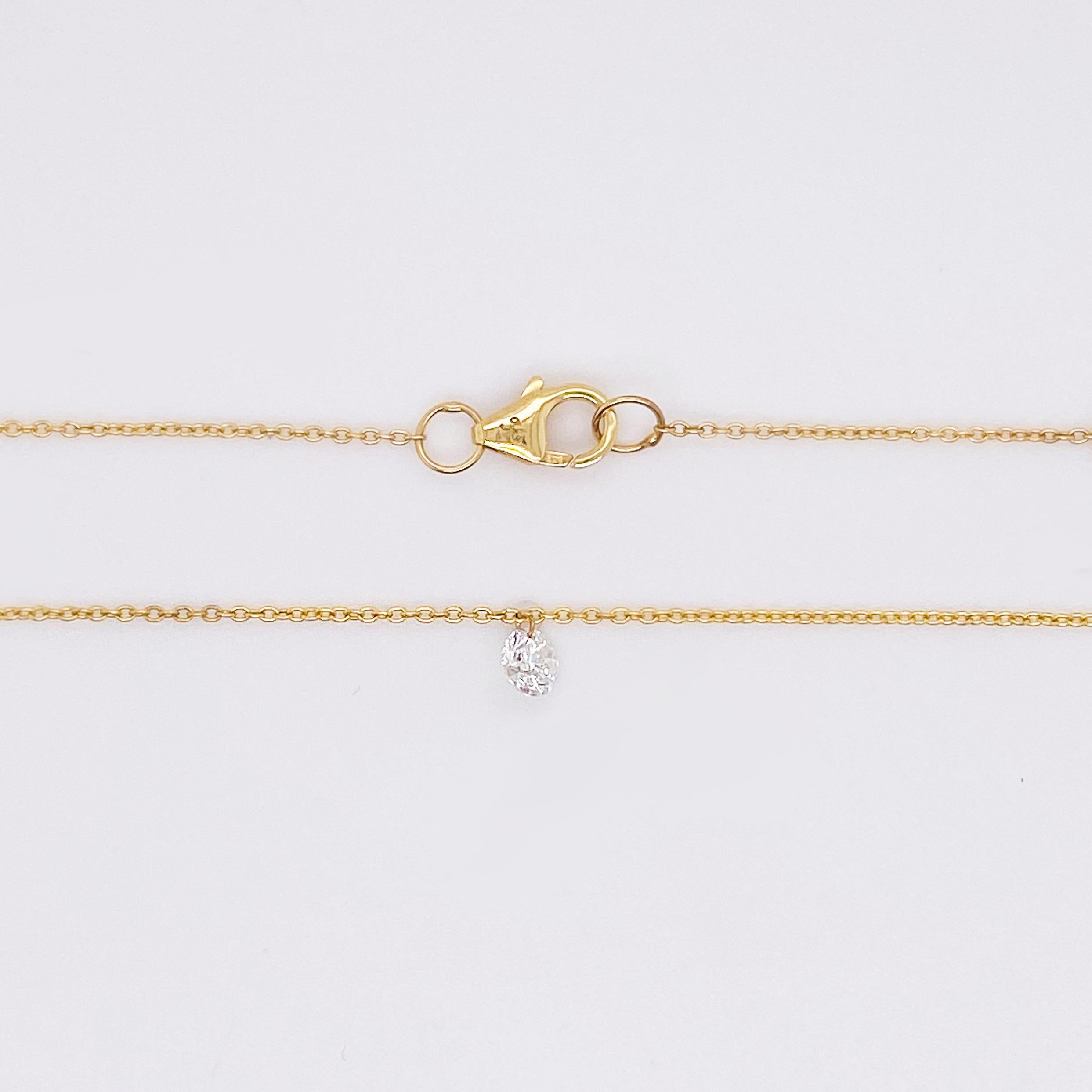 dancing diamond necklace gold