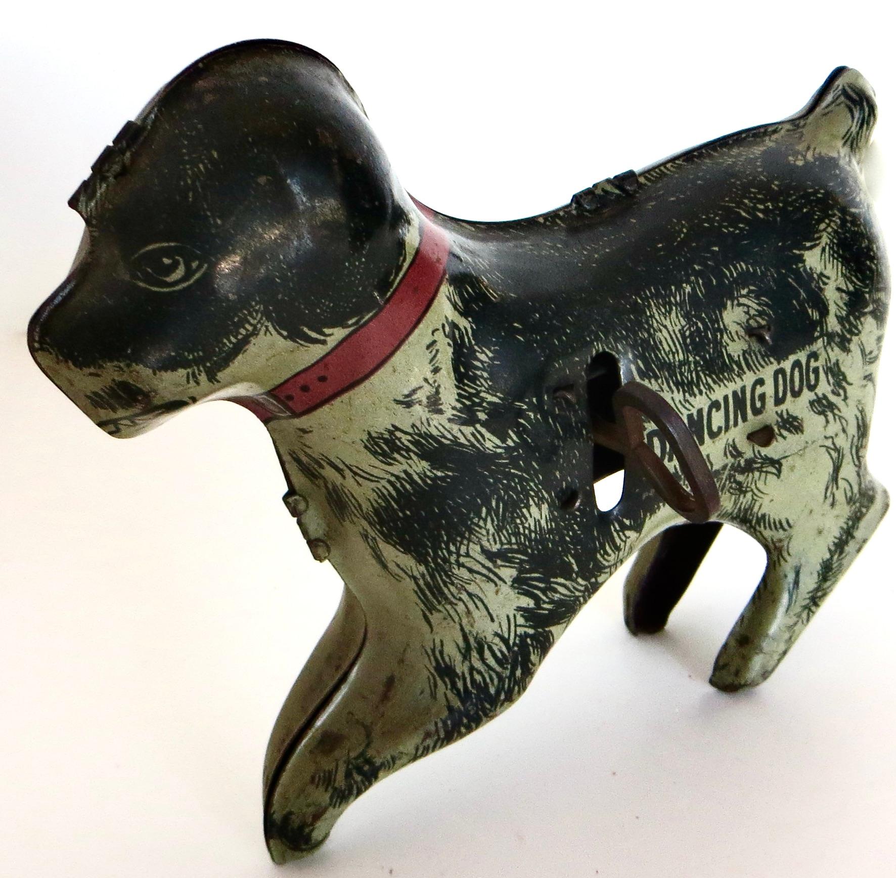 „Dancing Dog“ Vintage Windup-Spielzeug. Amerikaner, CIRCA 1925 (amerikanisch) im Angebot