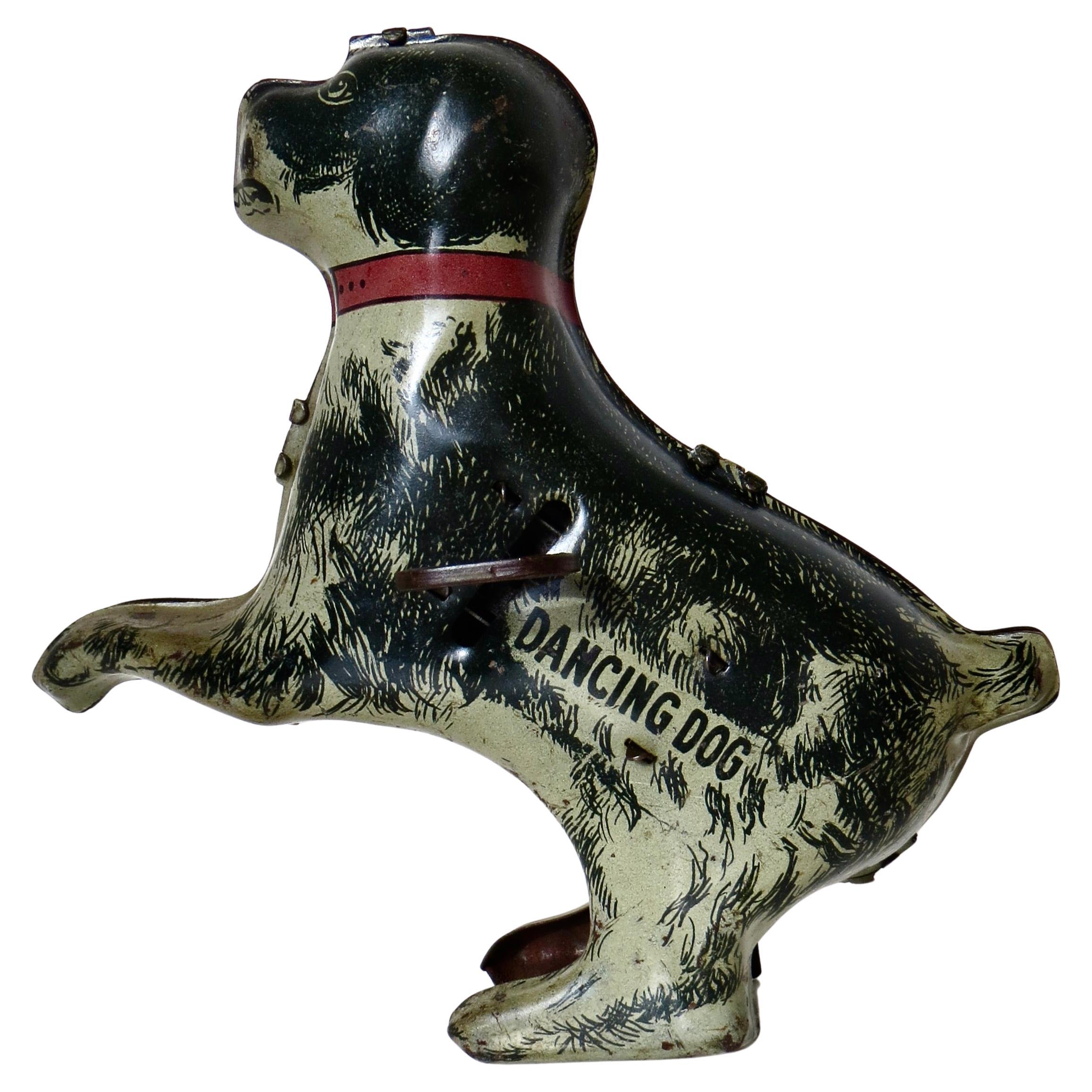 Jouet à remontoir vintage « Dancing Dog ». Américain, vers 1925 en vente