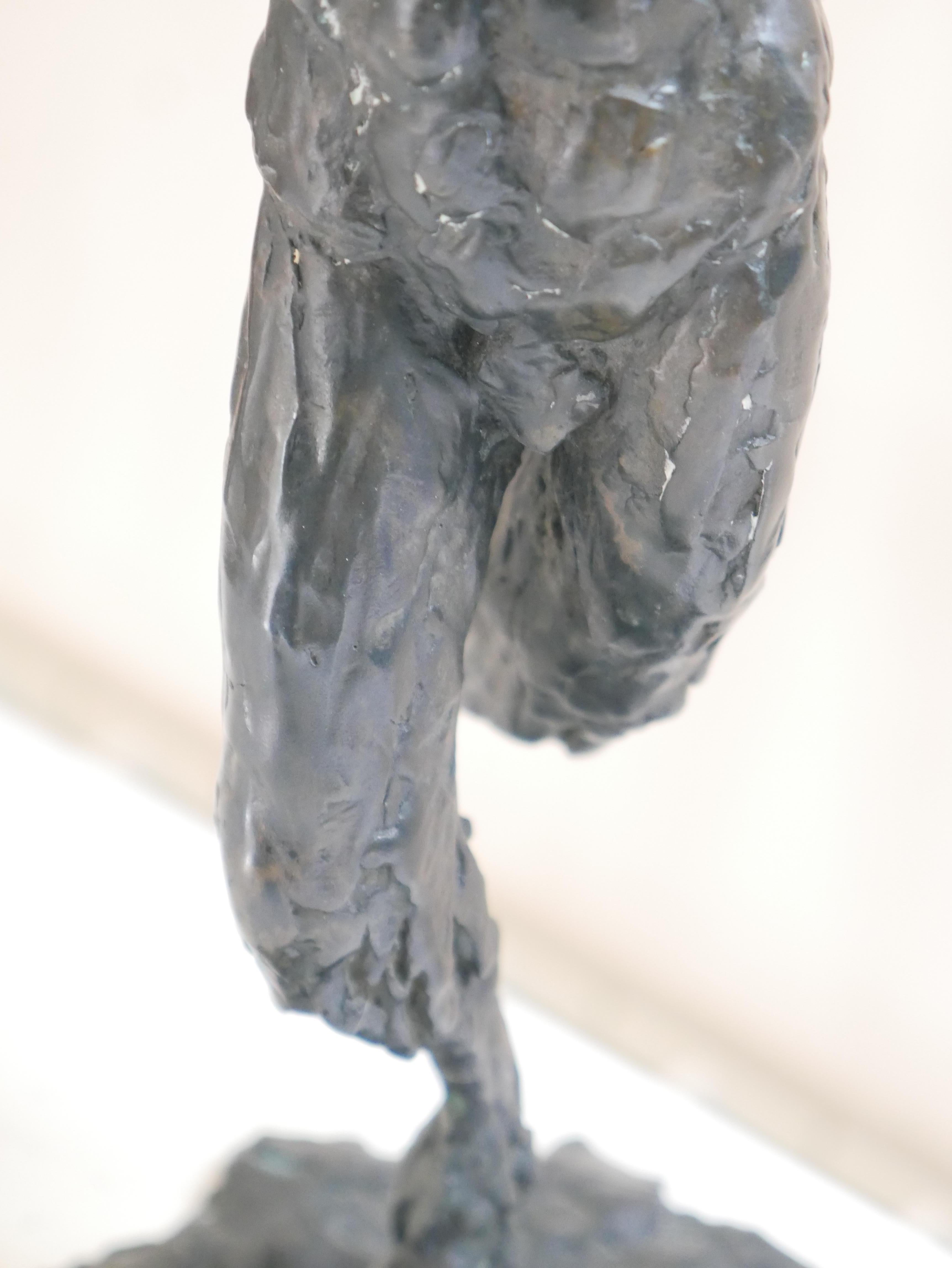 Francese Portacandele Dancing Faun in bronzo di Patrick Laroche in vendita