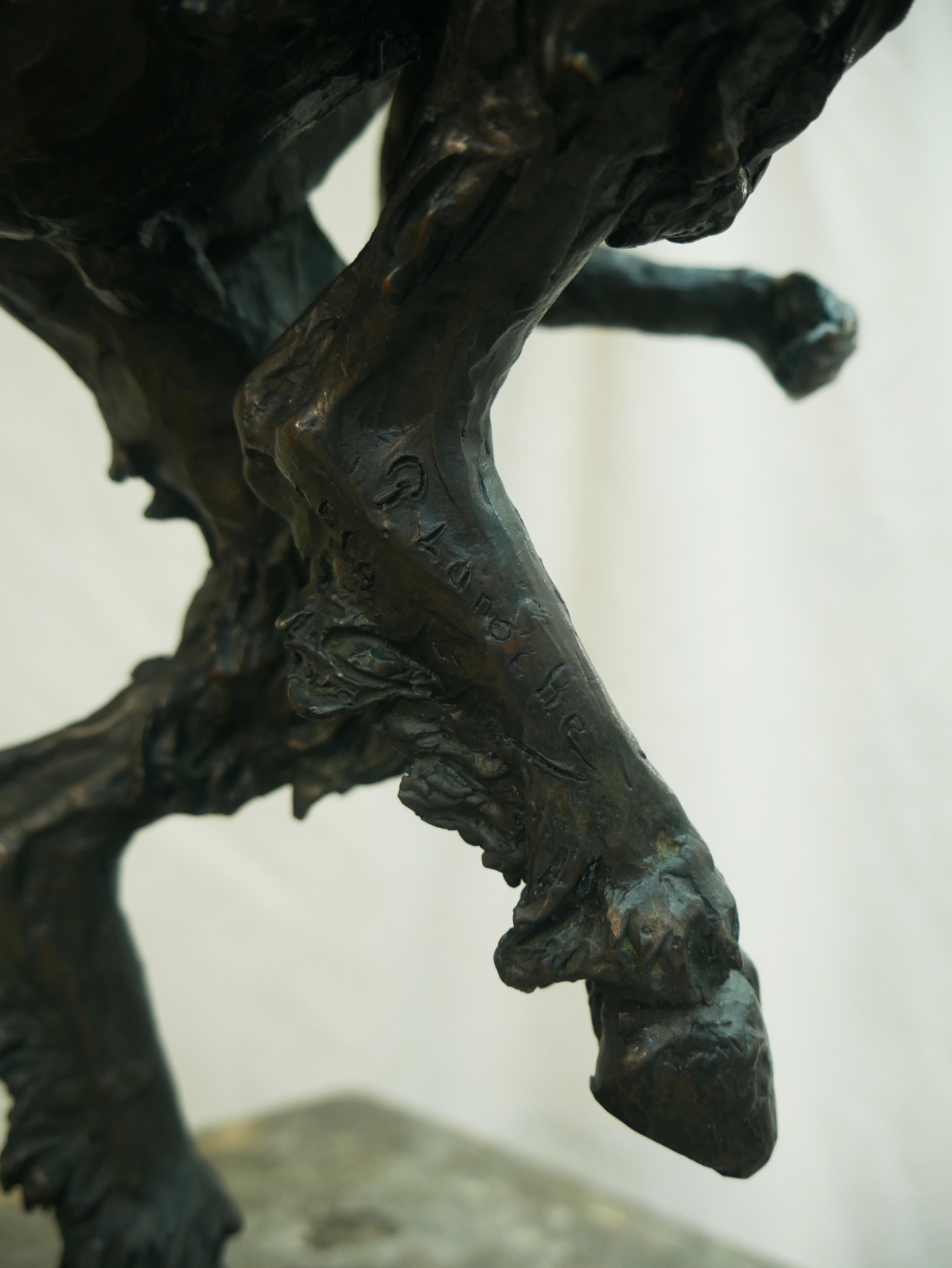 XXI secolo e contemporaneo Portacandele Dancing Faun in bronzo di Patrick Laroche in vendita