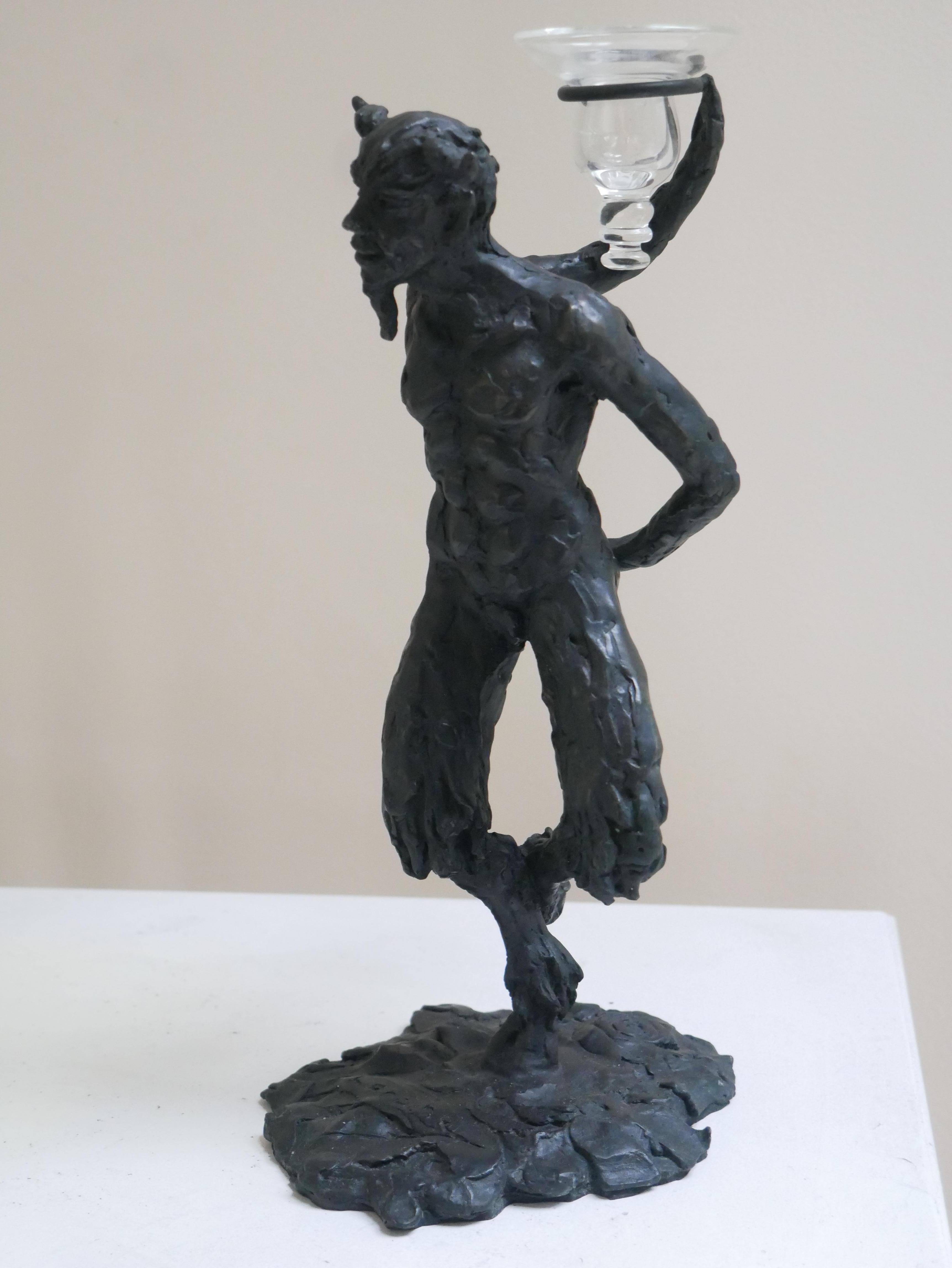 Porte-bougies faune dansant en bronze de Patrick Laroche Neuf - En vente à Paris, FR