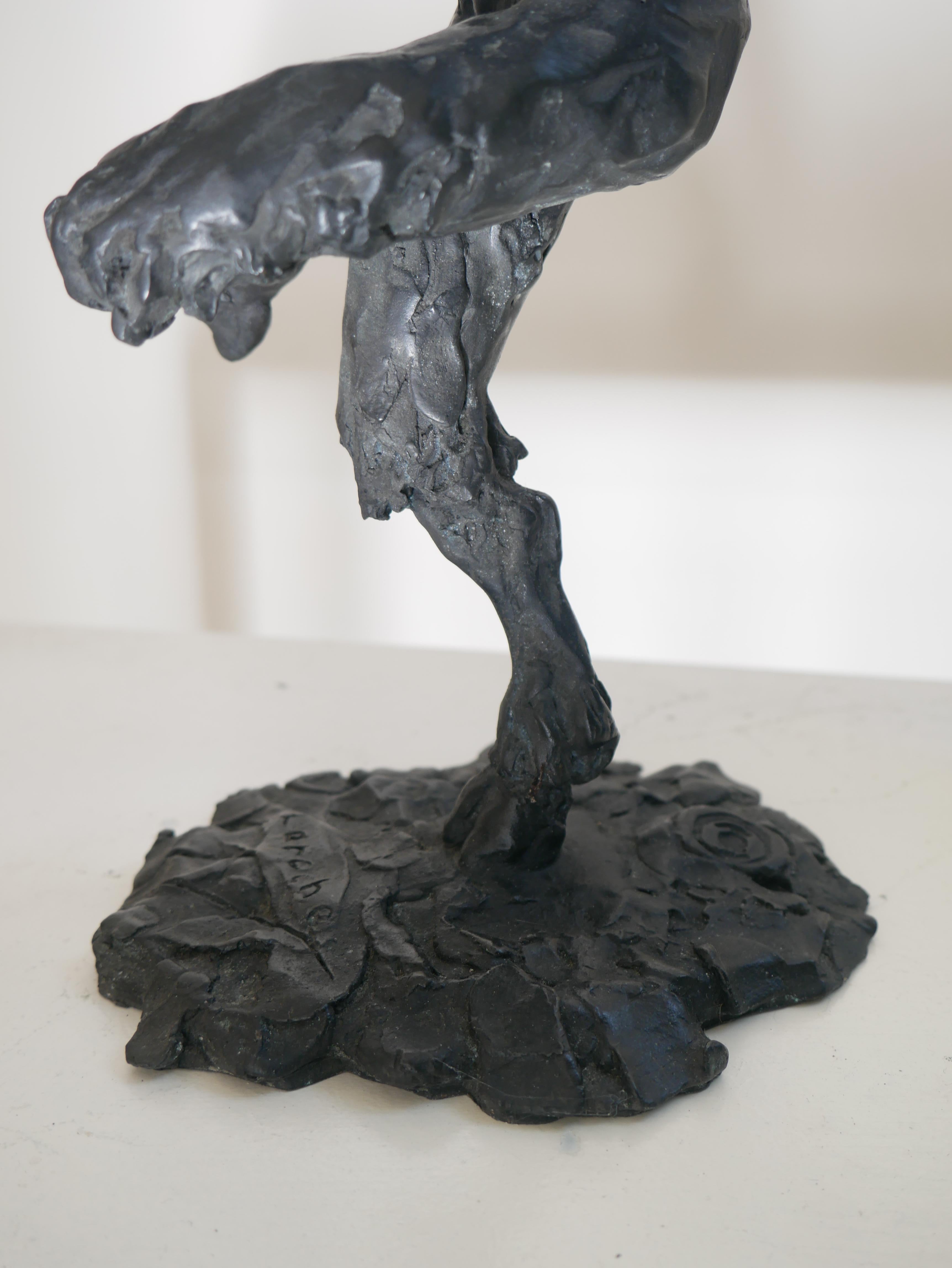 XXI secolo e contemporaneo Portacandele Dancing Faun in bronzo di Patrick Laroche in vendita