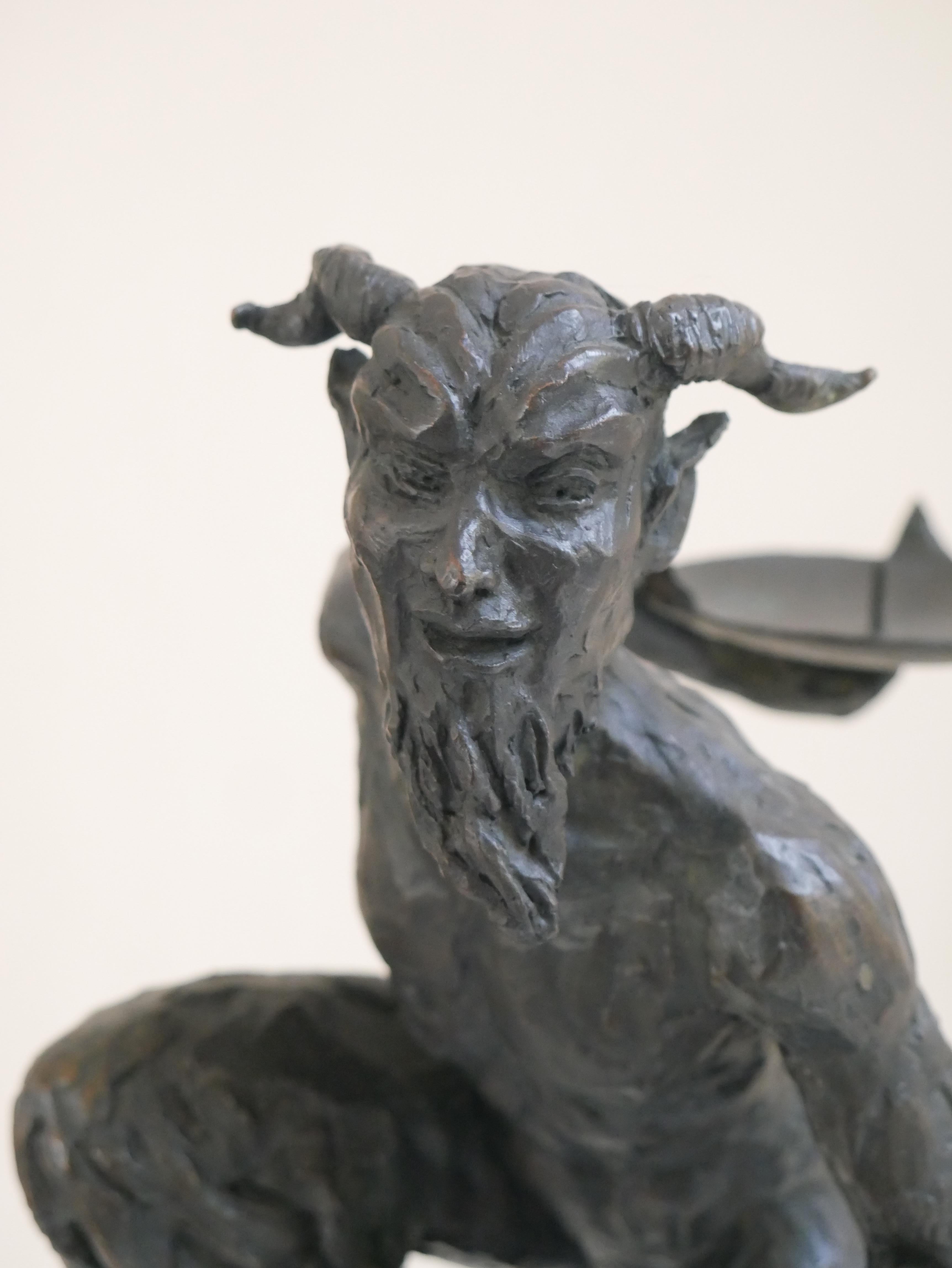 Portacandele Dancing Faun in bronzo di Patrick Laroche in vendita 1