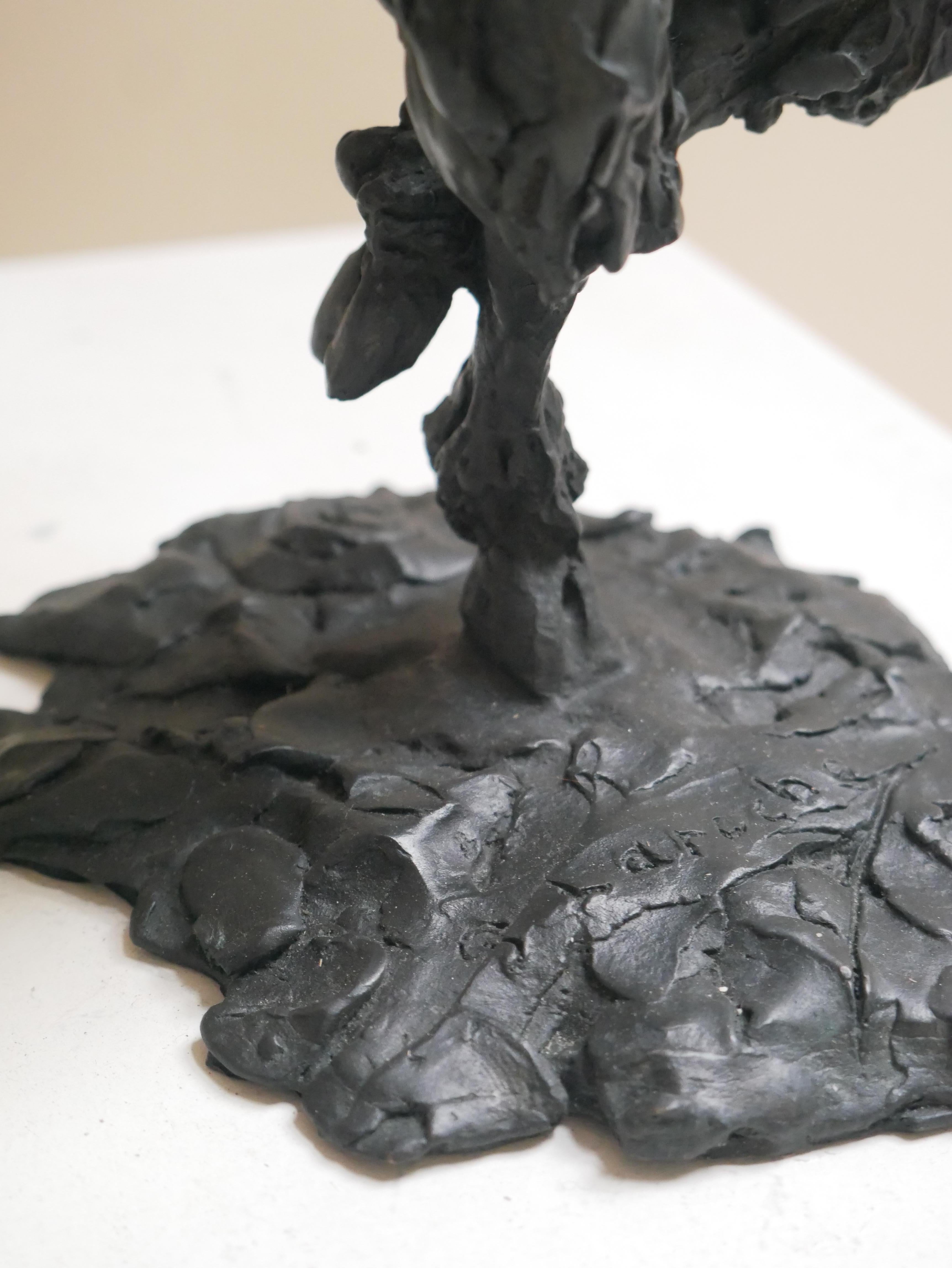 Bronze Porte-bougies faune dansant en bronze de Patrick Laroche en vente