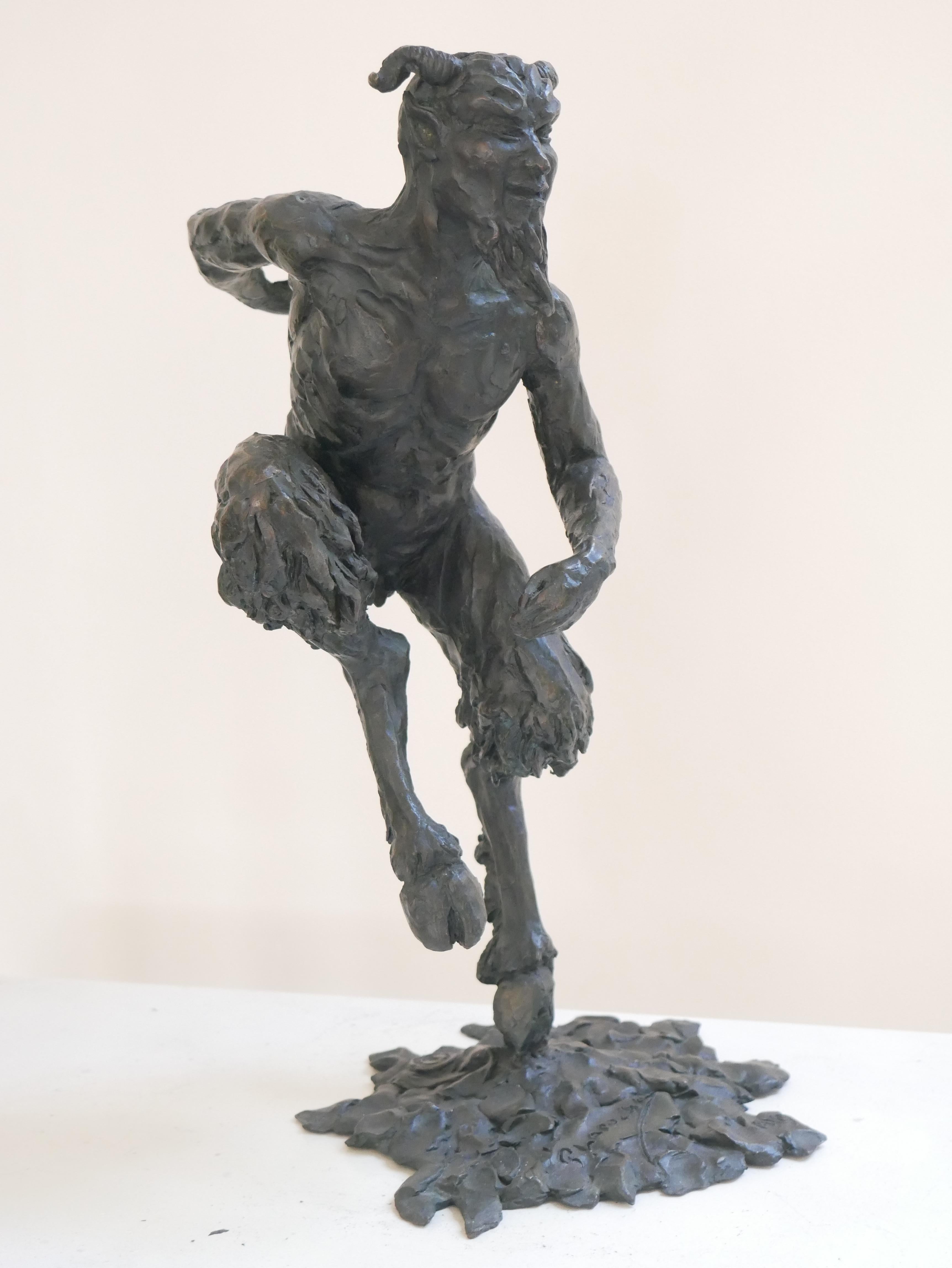 Portacandele Dancing Faun in bronzo di Patrick Laroche in vendita 2