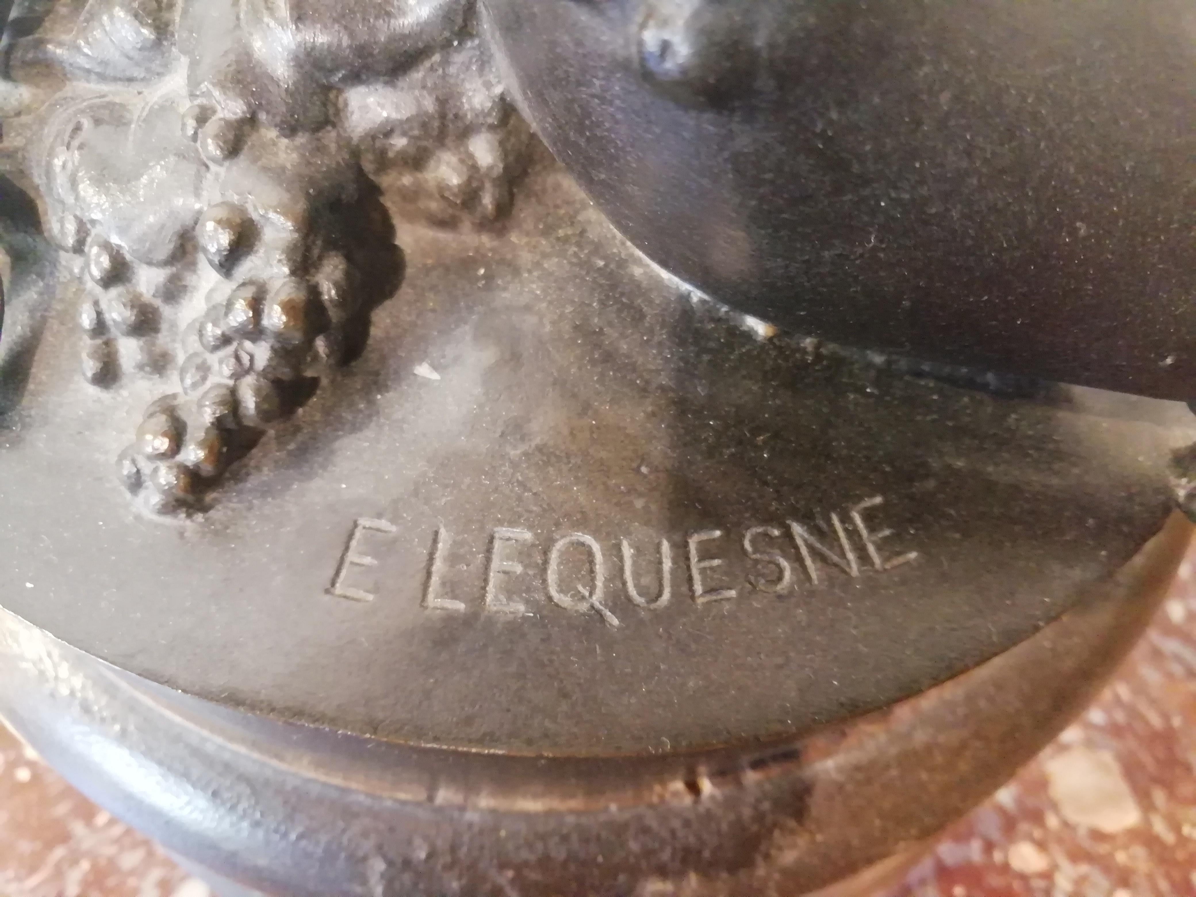 Dancing Faun, Eugène Lequesne Bronze Satyr Mythological, France, 19th Century For Sale 5