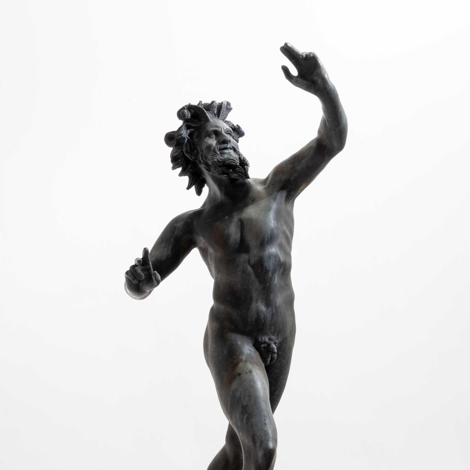 Italian Dancing Faun from Pompeii, Italy, probably late 19th Century For Sale