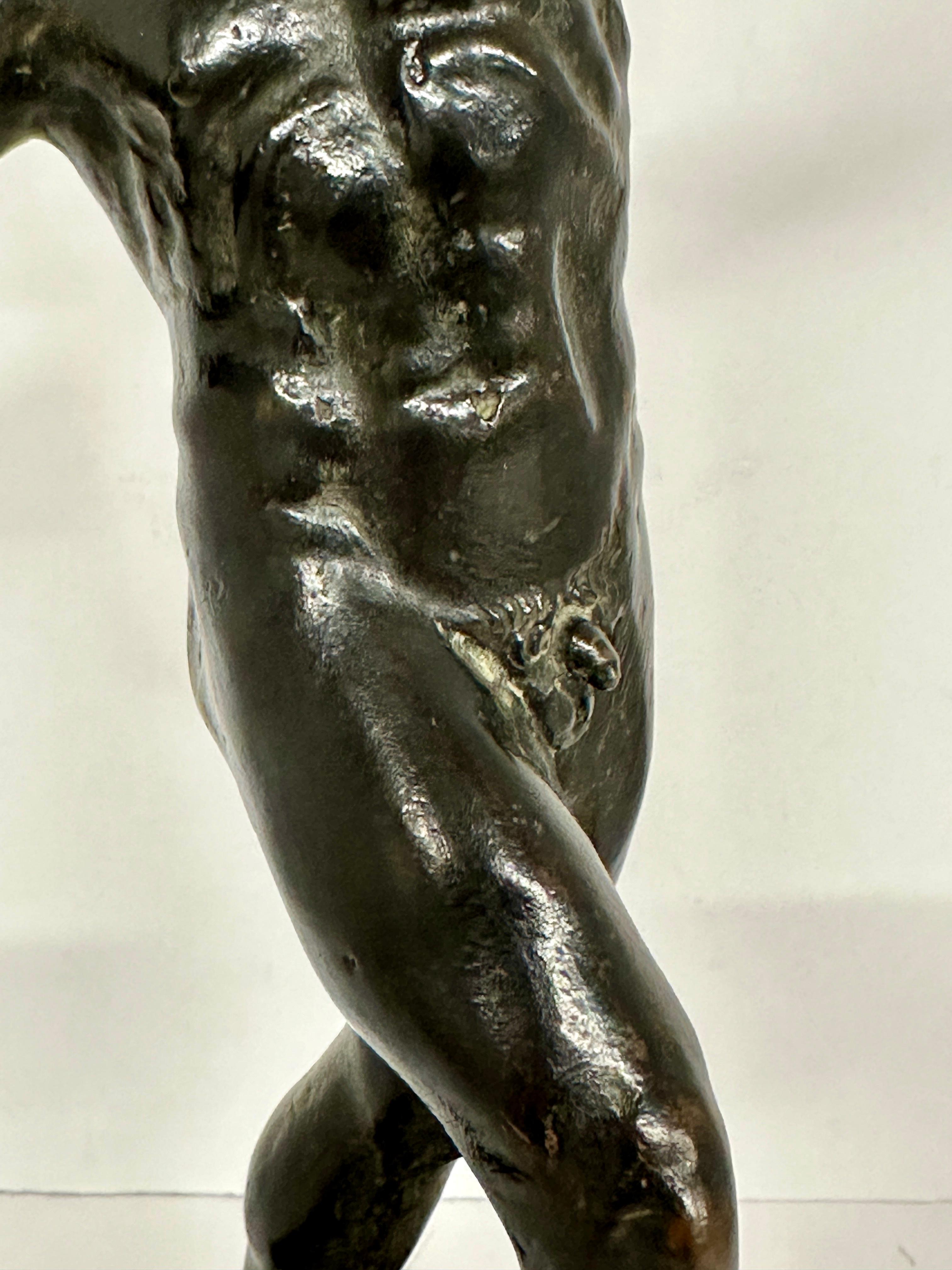 20th Century Dancing Faun of Pompeii Bronze Grand Tour Souvenir  For Sale