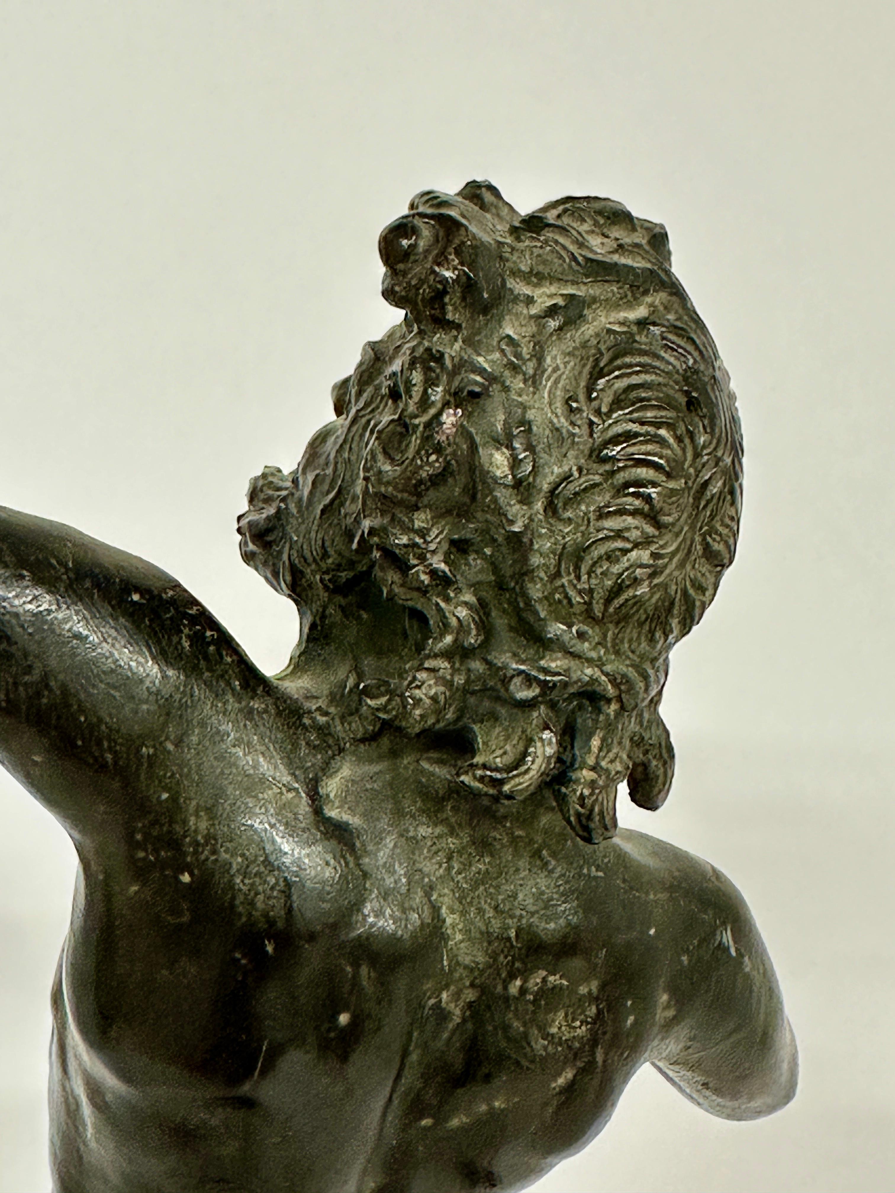 Dancing Faun of Pompeii Bronze Grand Tour Souvenir  For Sale 3
