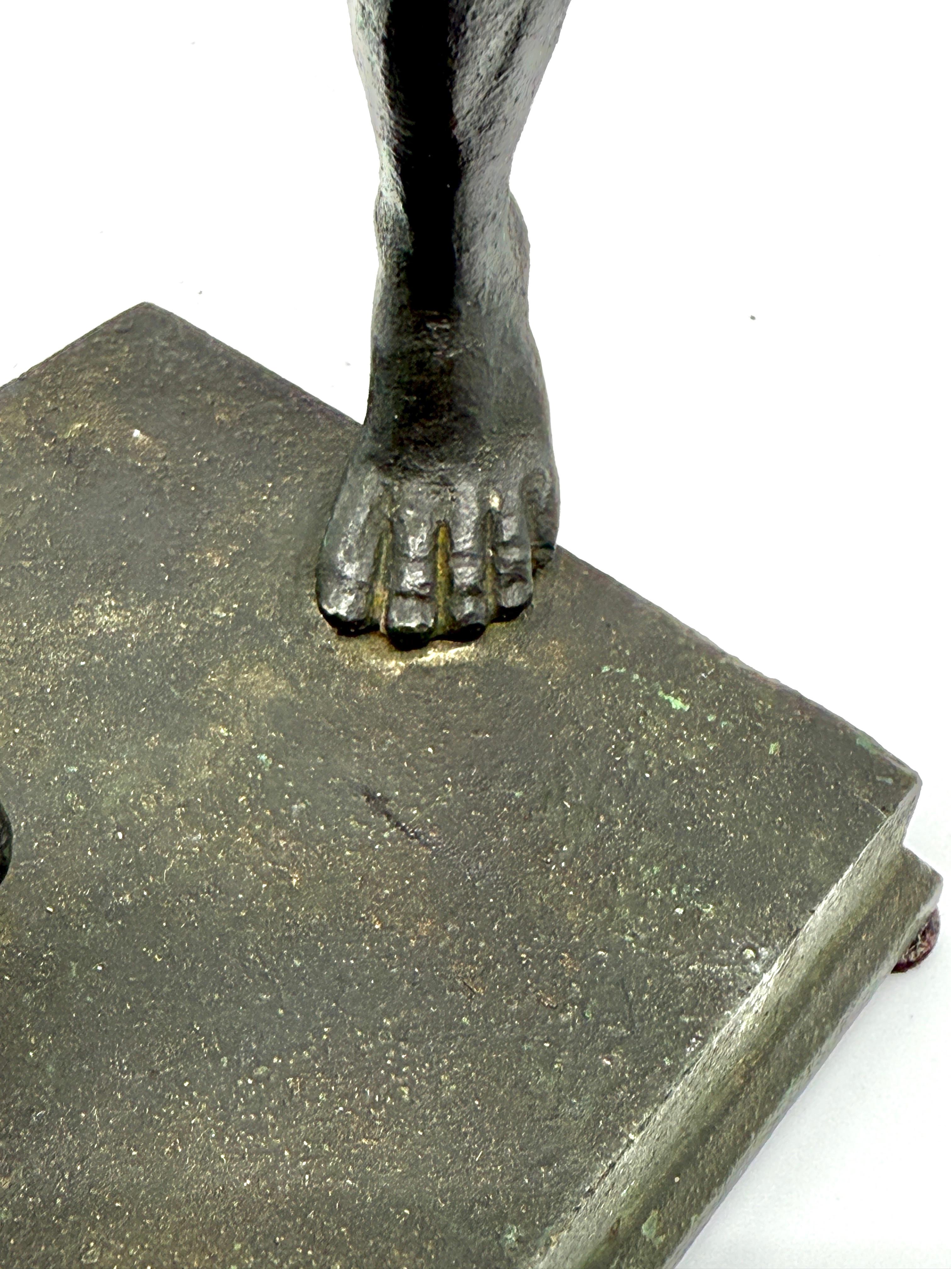 Dancing Faun of Pompeii Bronze Neoclassical Grand Tour Souvenir For Sale 5