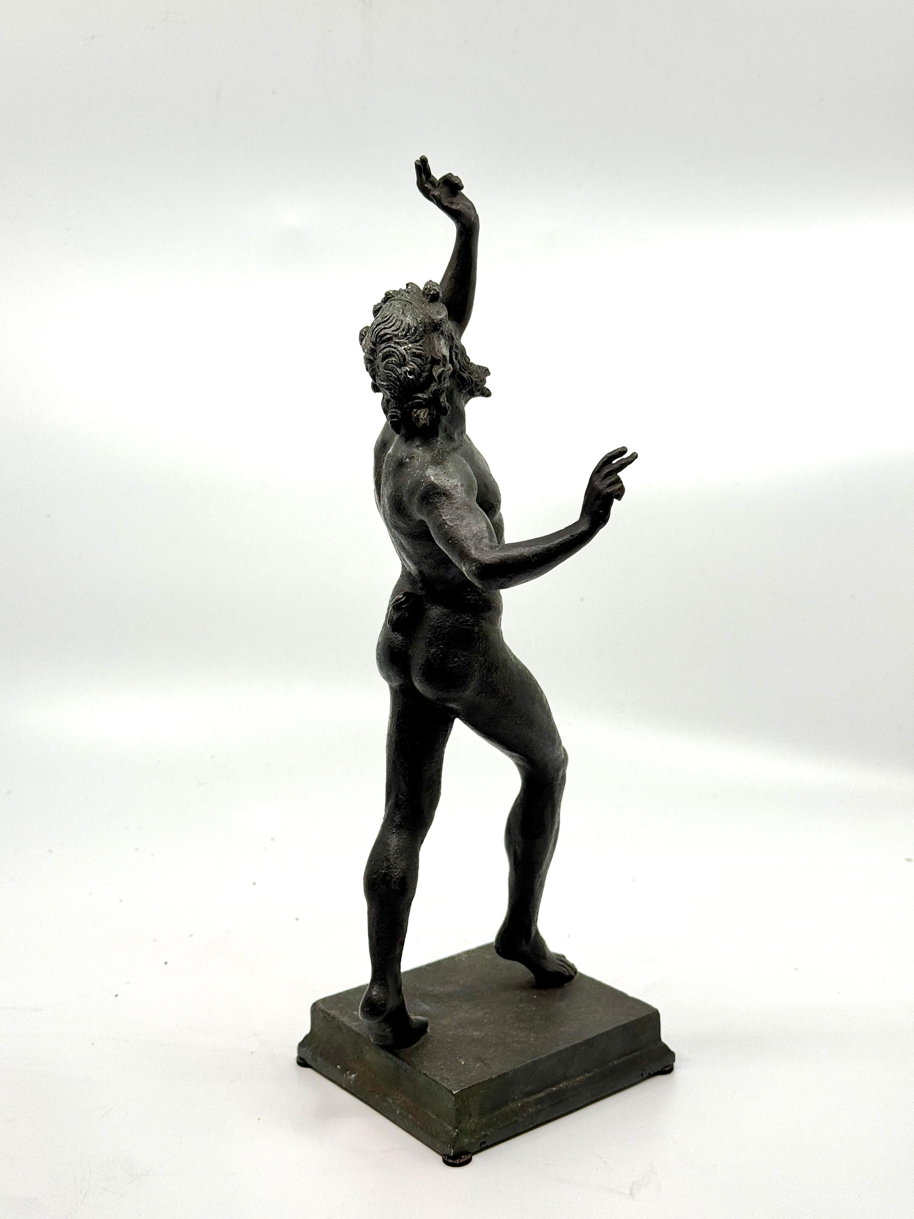 Dancing Faun of Pompeii Bronze Neoclassical Grand Tour Souvenir For Sale 9