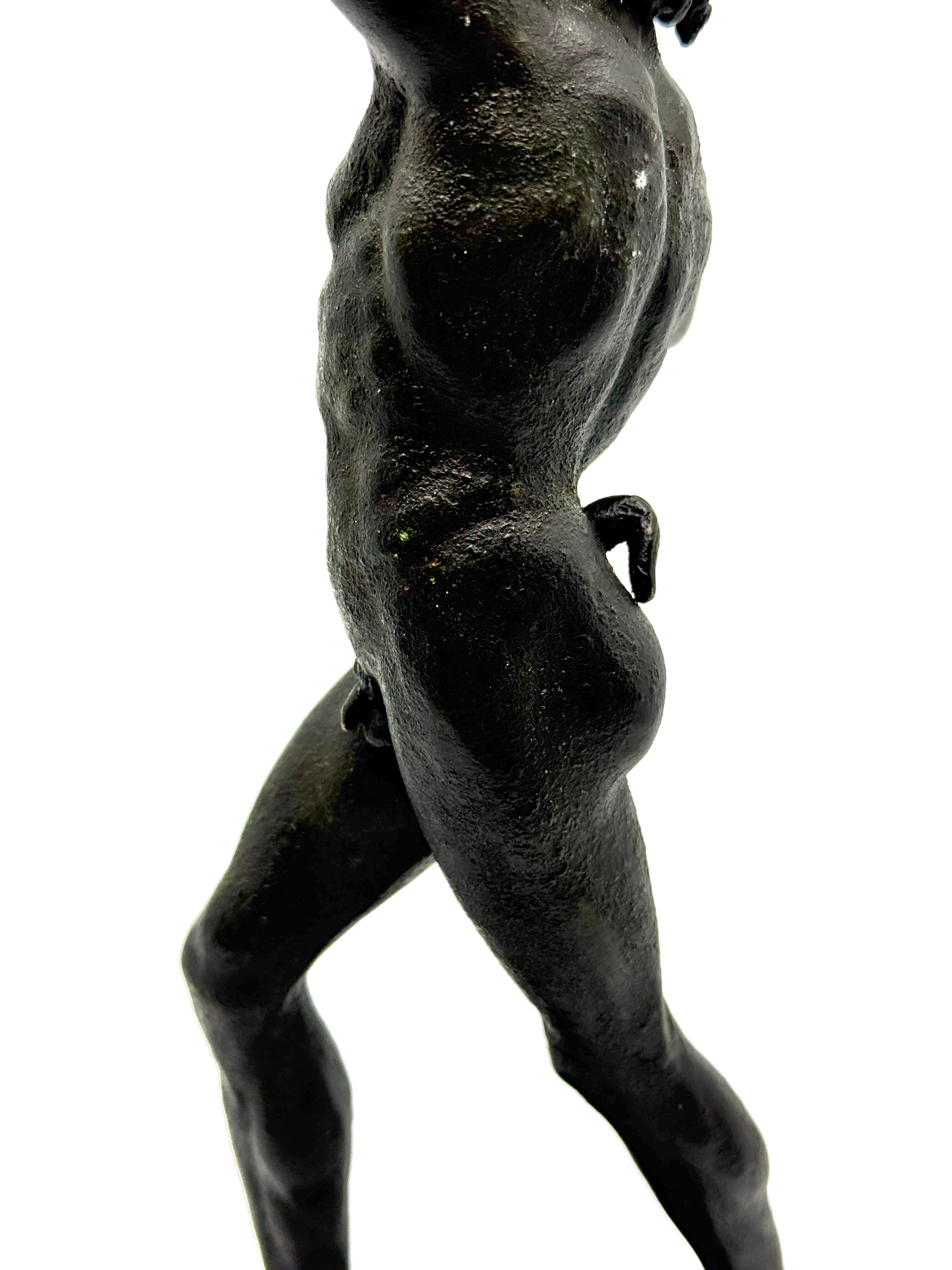Dancing Faun of Pompeii Bronze Neoclassical Grand Tour Souvenir For Sale 11