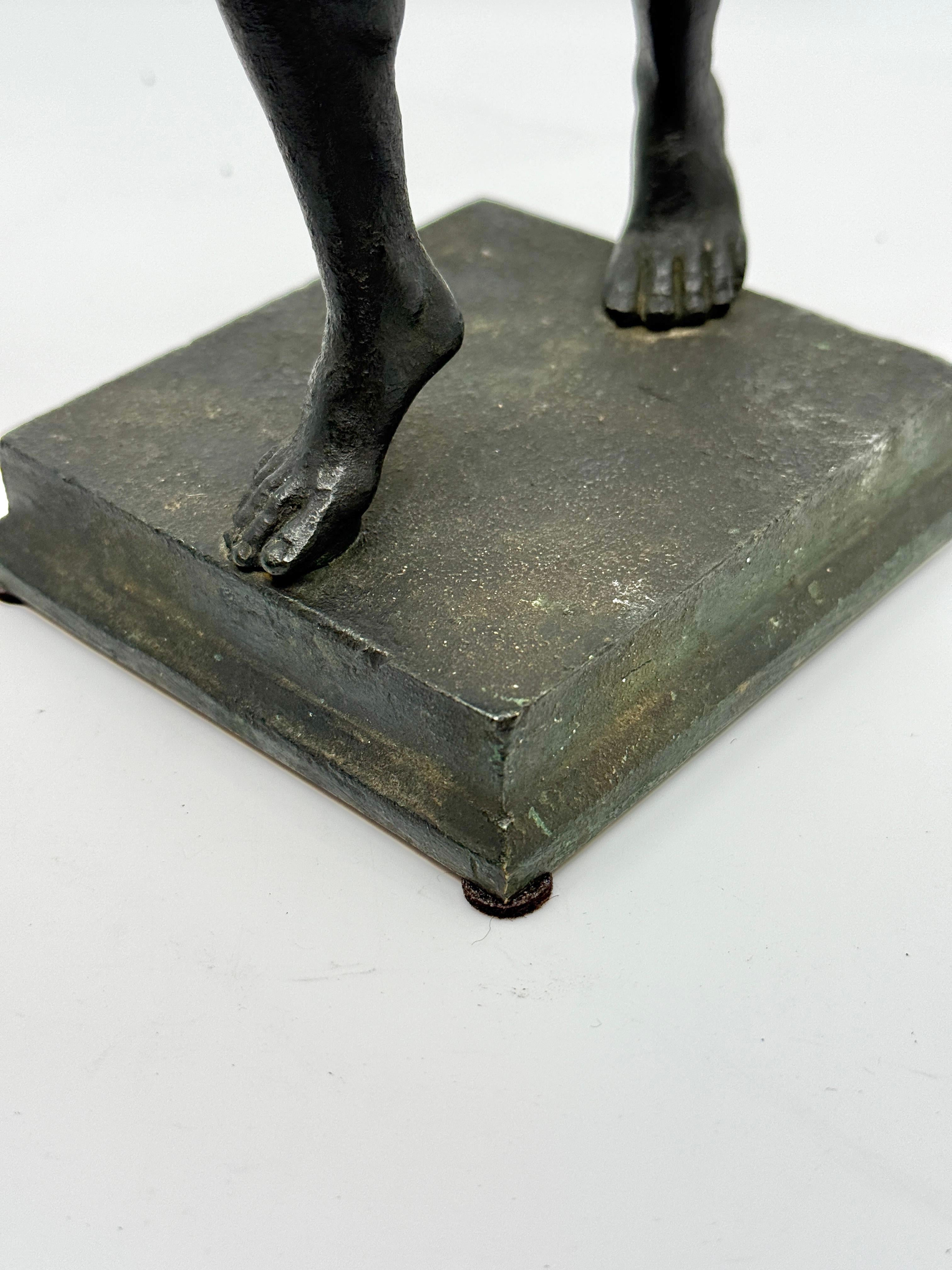 Dancing Faun of Pompeii Bronze Neoclassical Grand Tour Souvenir For Sale 3