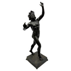 Faune dansant de Pompeii Bronze Néoclassique Grand Tour Souvenir