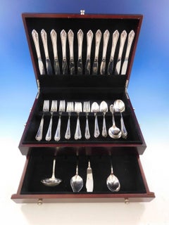 Dancing Flowers by Reed & Barton Sterling Silver Flatware Set Service 64 pcs