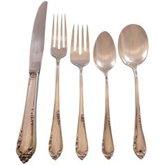 Service de couverts en argent sterling 64 pièces Dancing Flowers par Reed & Barton