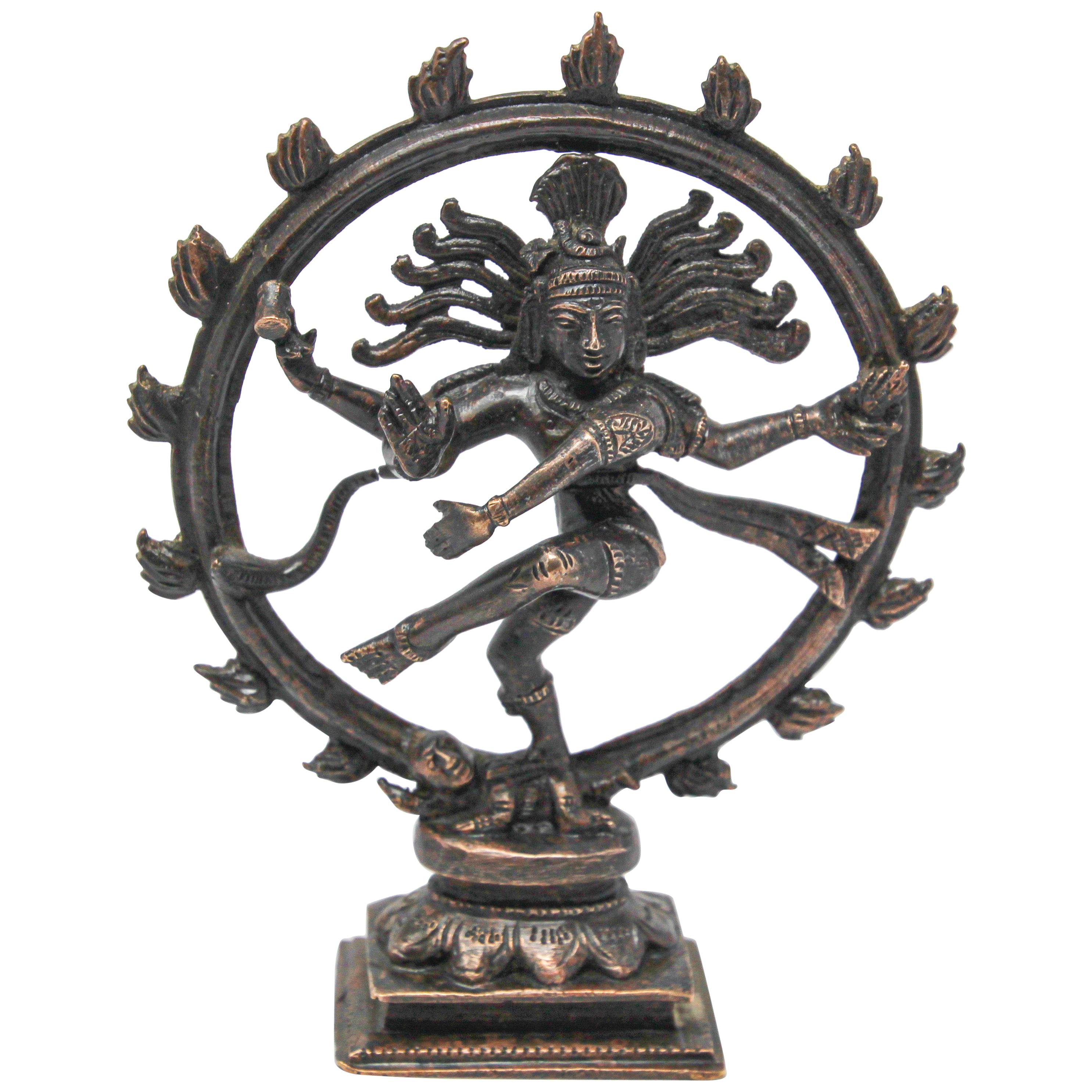Dancing Hindu Bronze Shiva Nataraja
