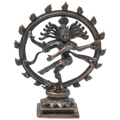 Vintage Dancing Hindu Bronze Shiva Nataraja