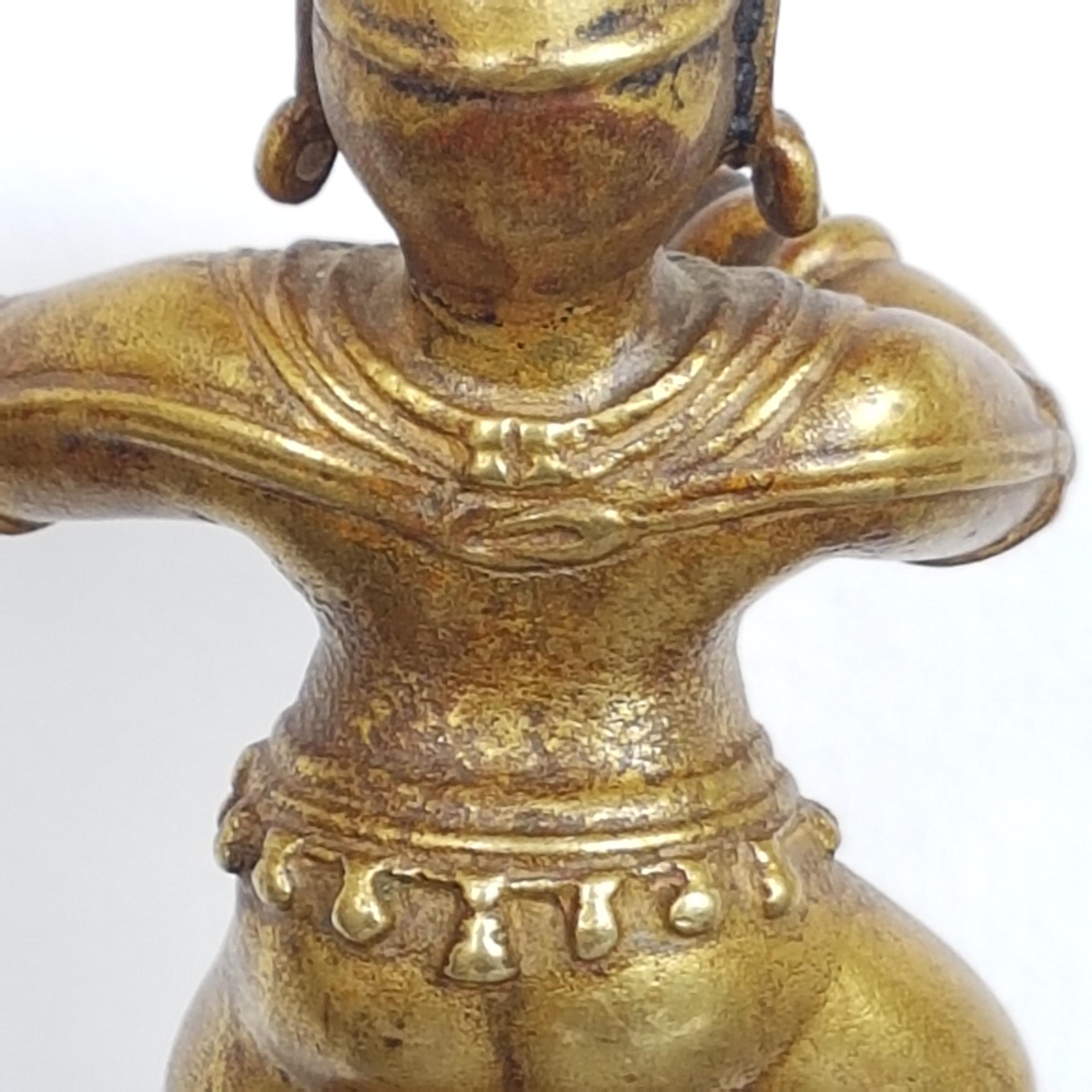 Tanz Krishna, Orissa, Indien, ca. 17. Jahrhundert, Cire Perdue/Verlorene Wachsbronze im Angebot 7
