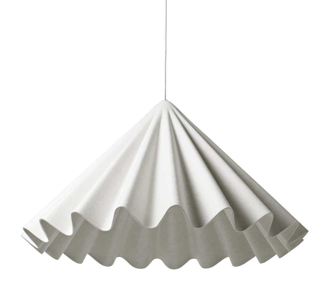 Scandinavian Modern Dancing Pendant Lamp Large in Off White Felt by Iskos-Berlin for Audo For Sale