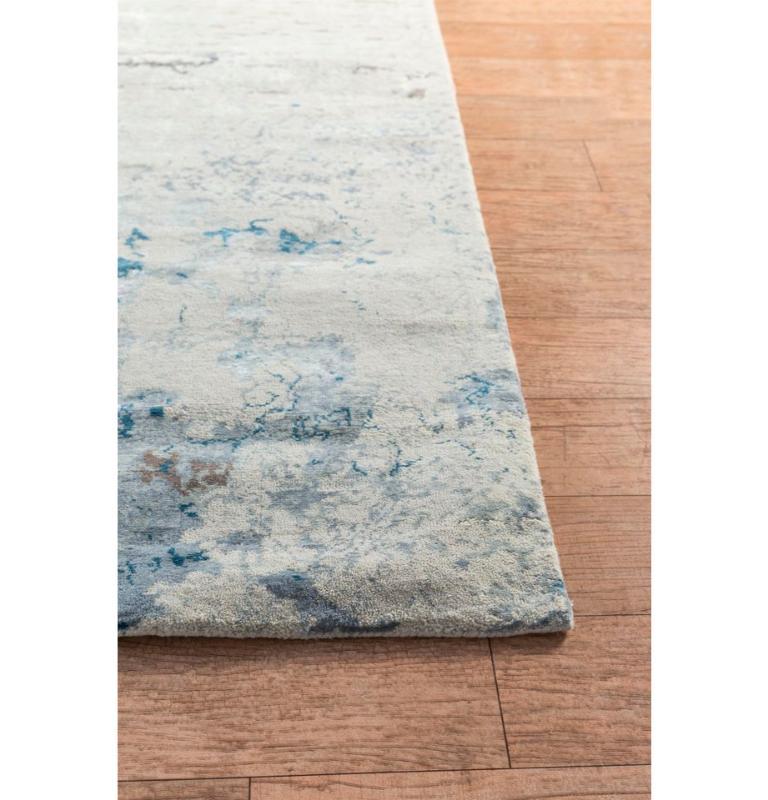 Modern Dancing Shadows Antique White & Light Rust 240x300 cm Handknotted Rug For Sale