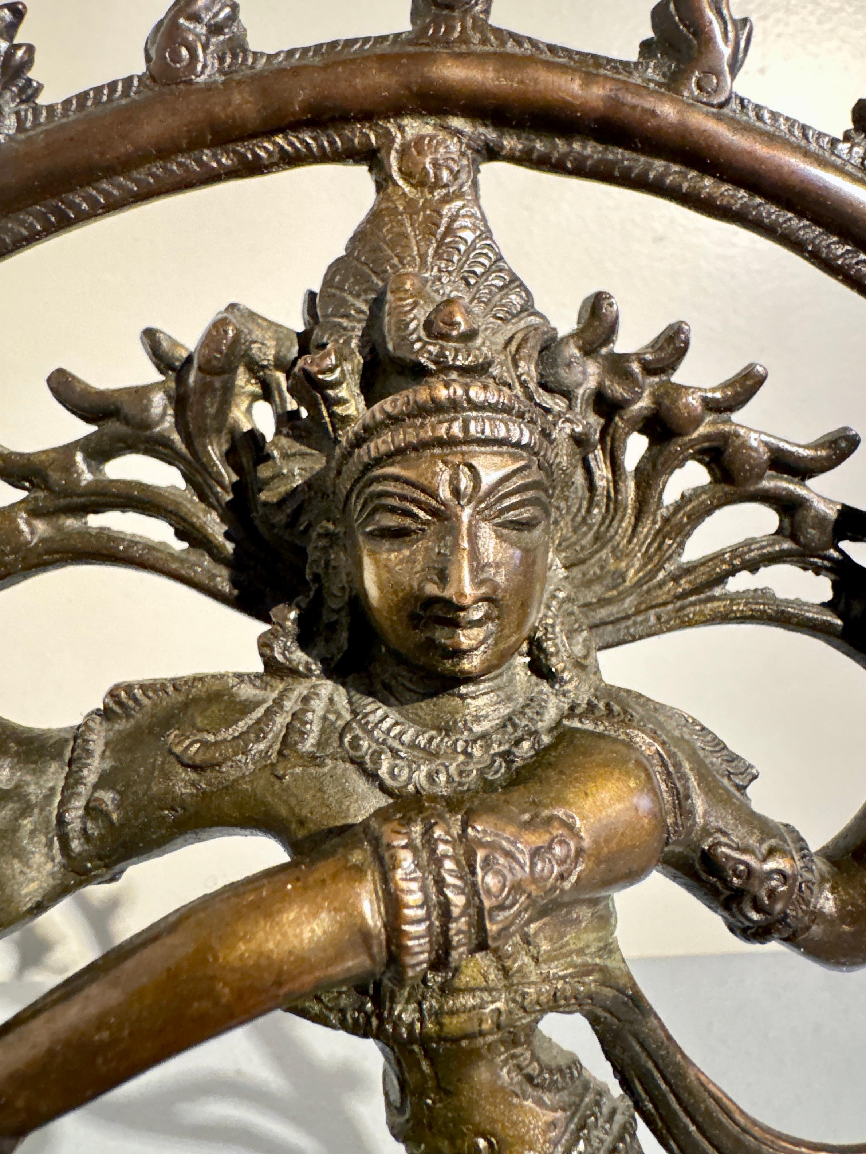 Shiva dansant Nataraja, bronze coulé, milieu du 20e siècle, Inde 3
