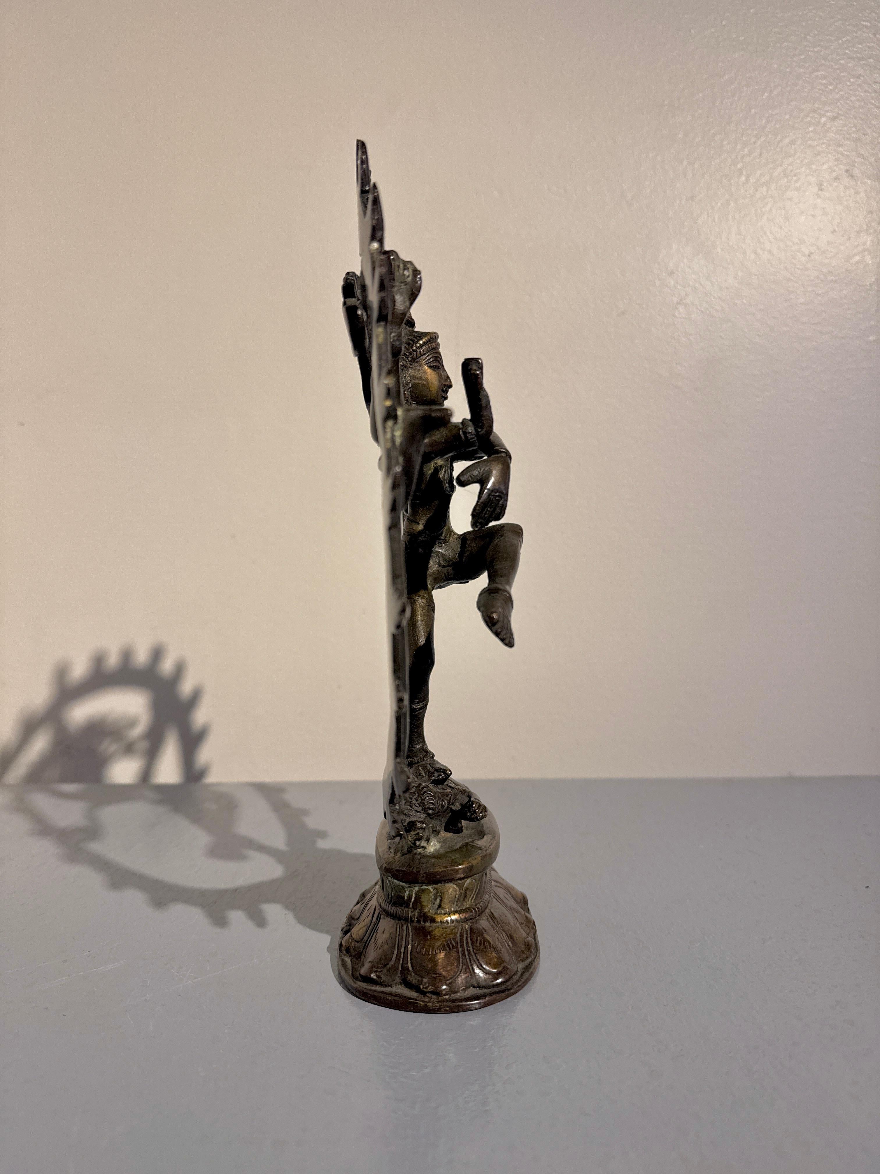 Moulage Shiva dansant Nataraja, bronze coulé, milieu du 20e siècle, Inde