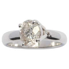 Dancing solitaire diamond ring
