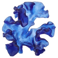  Dancing Spirit, blue organic ethereal cast glass sculpture by Monette Larsen