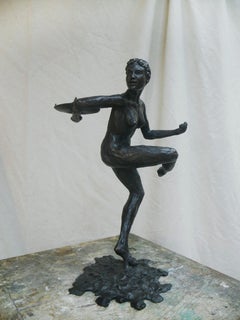 Portacandele Dancing Women in bronzo di Patrick Laroche
