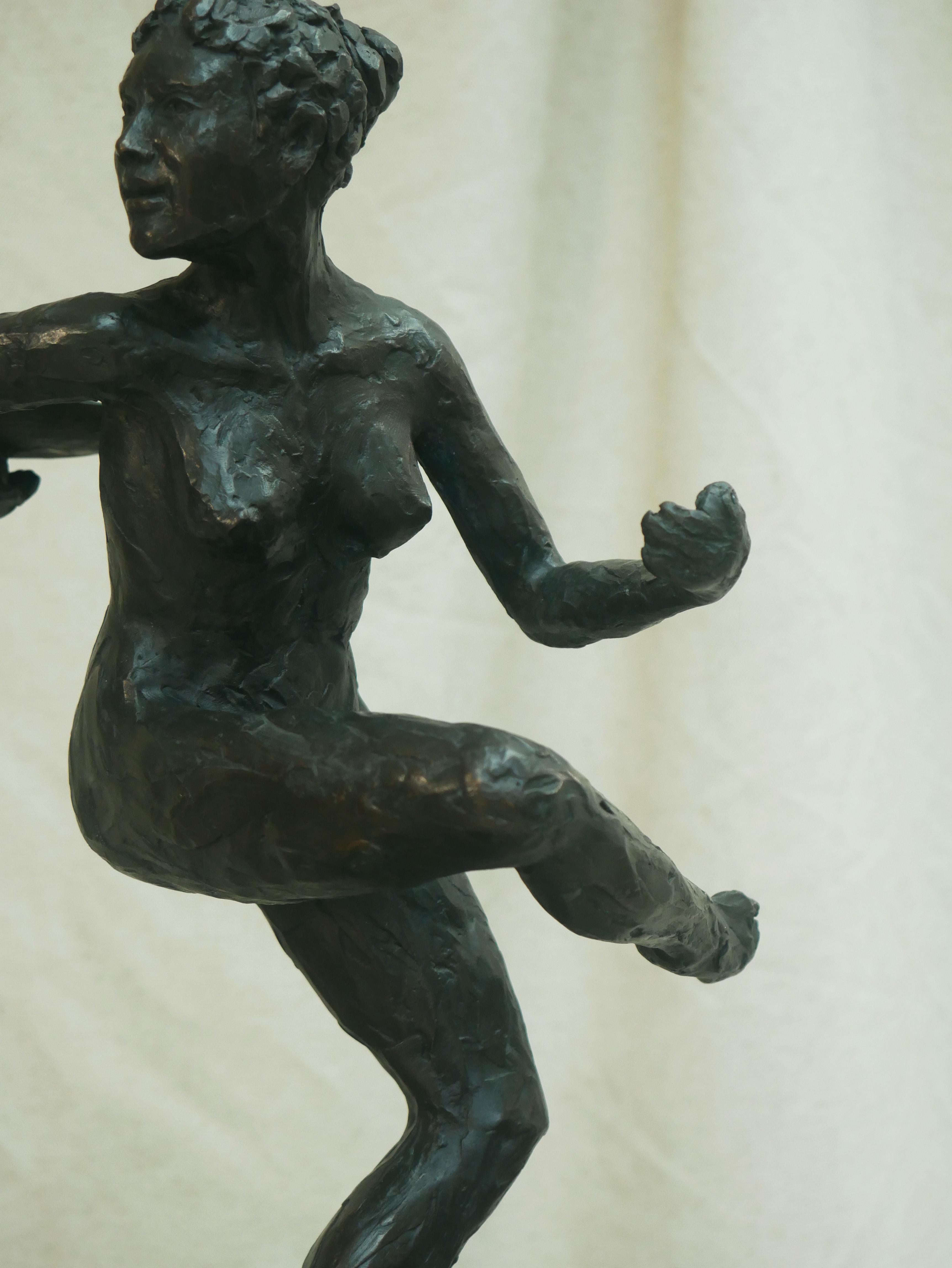 Francese Portacandele Dancing Women in bronzo di Patrick Laroche in vendita