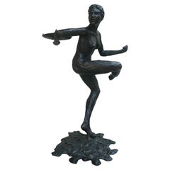 Bougeoir en bronze « Dancing Women » de Patrick Laroche