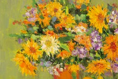 DanDan Gao Still Life Original Oil Painting "Flowers and Fruits"