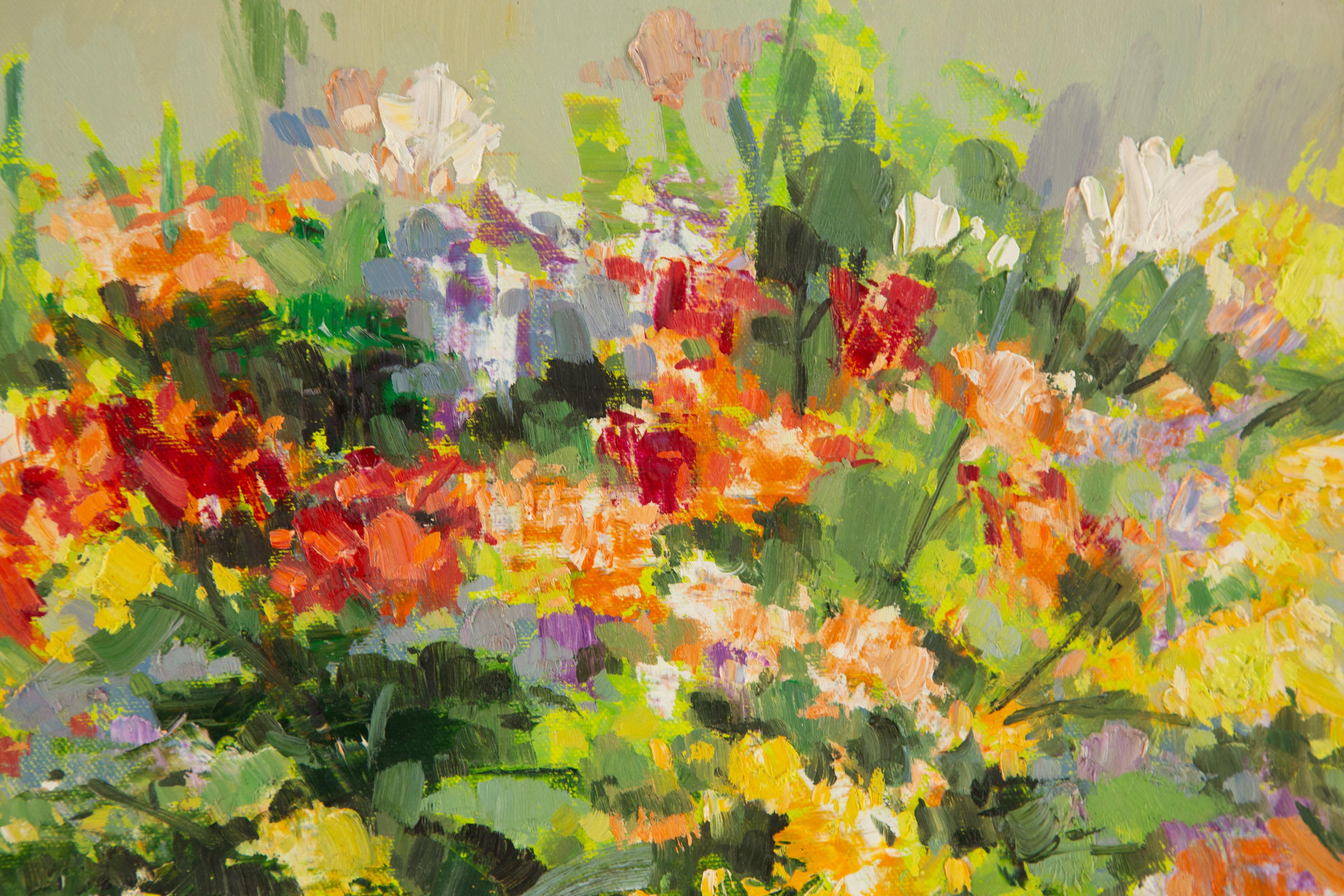 DanDan Gao, Stillleben, Original-Ölgemälde „Flowers In Front Of My Window“ im Angebot 3